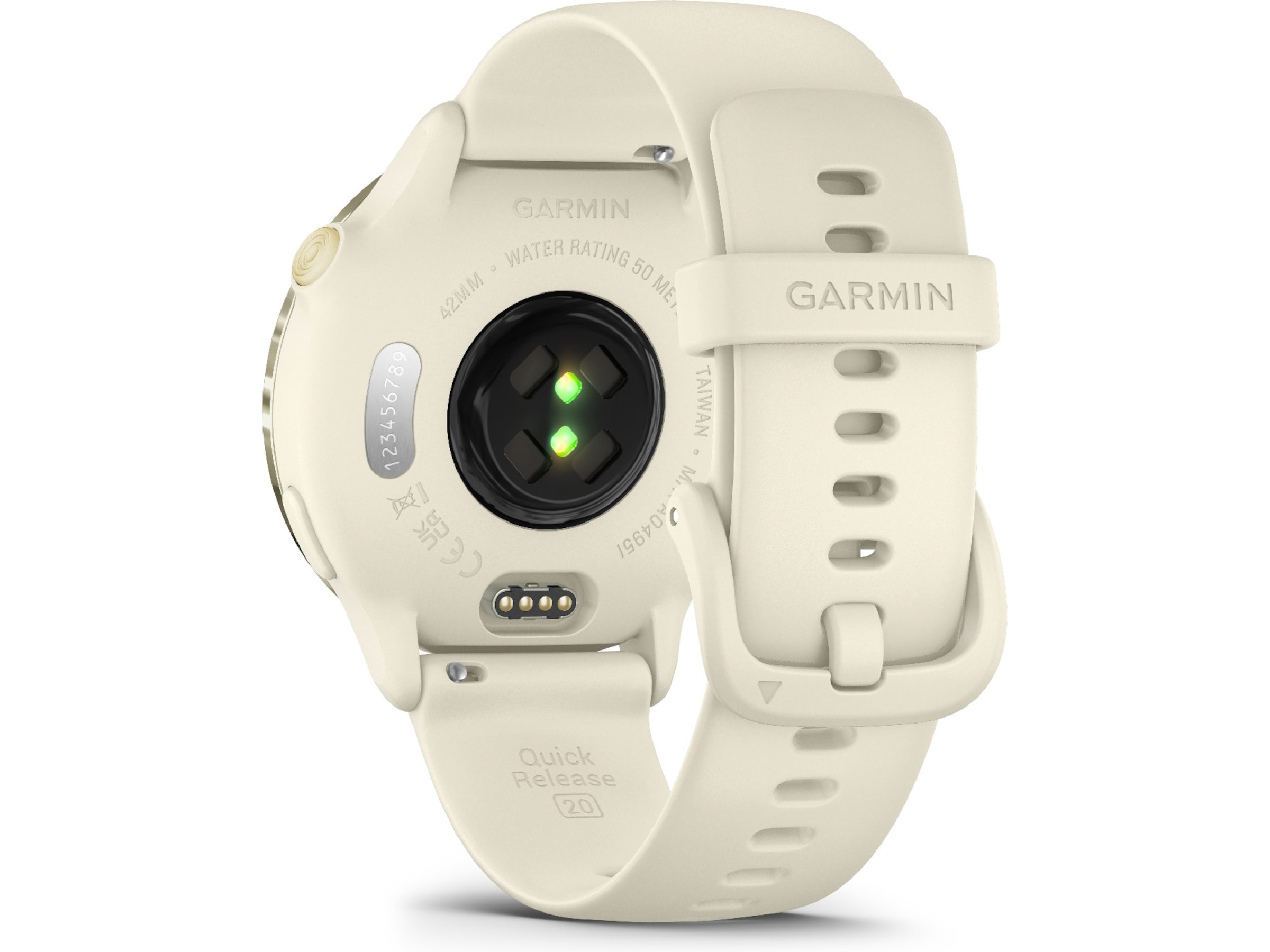 Garmin Vivoactive 6 AMOLED 42mm GPS (bone/lunar gold) Smartklokker