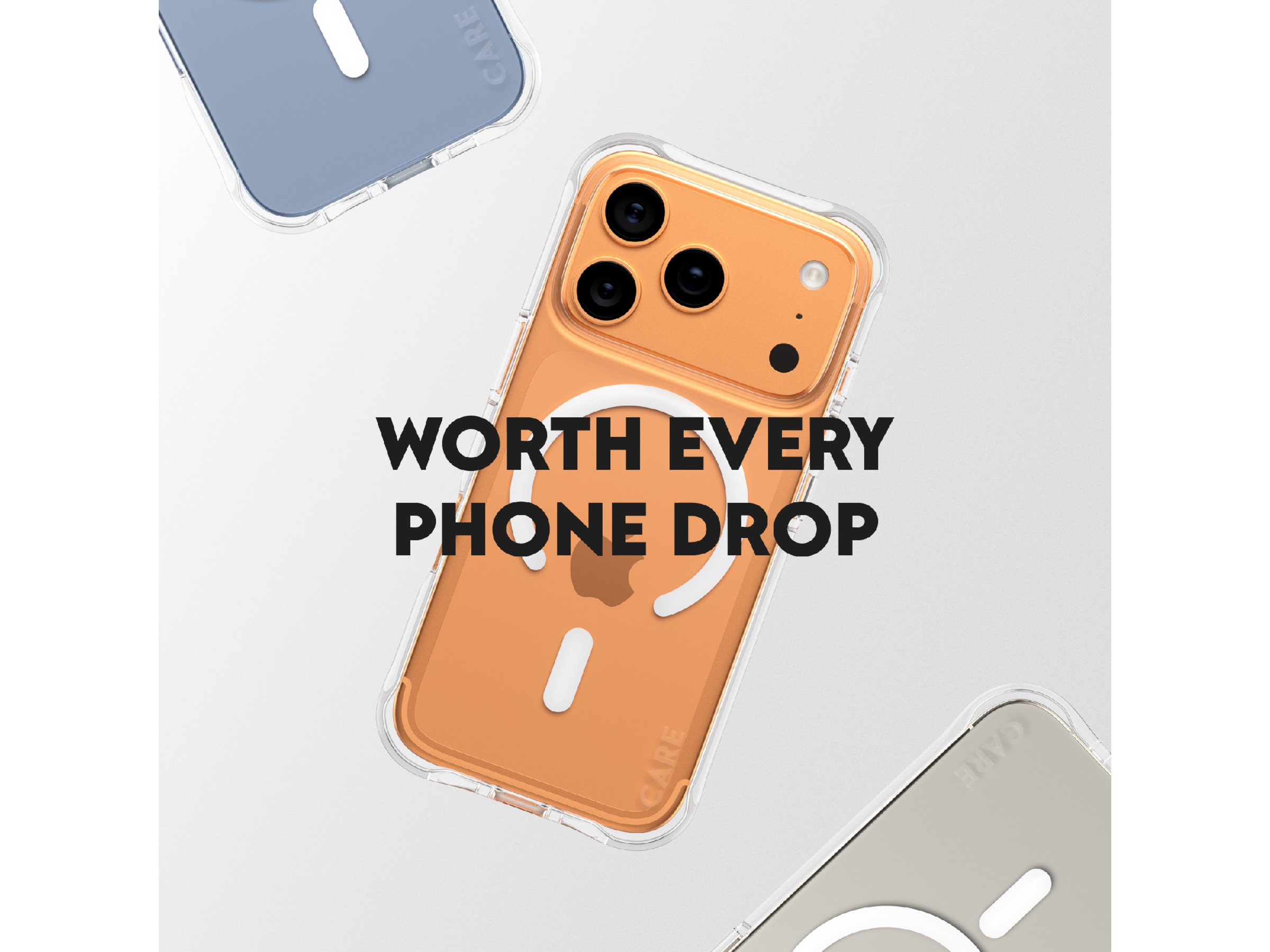 PanzerGlass CARE iPhone 17 Pro Max Samba Hardcase deksel (gjennomsiktig/hvit) Deksel til mobiltelefon