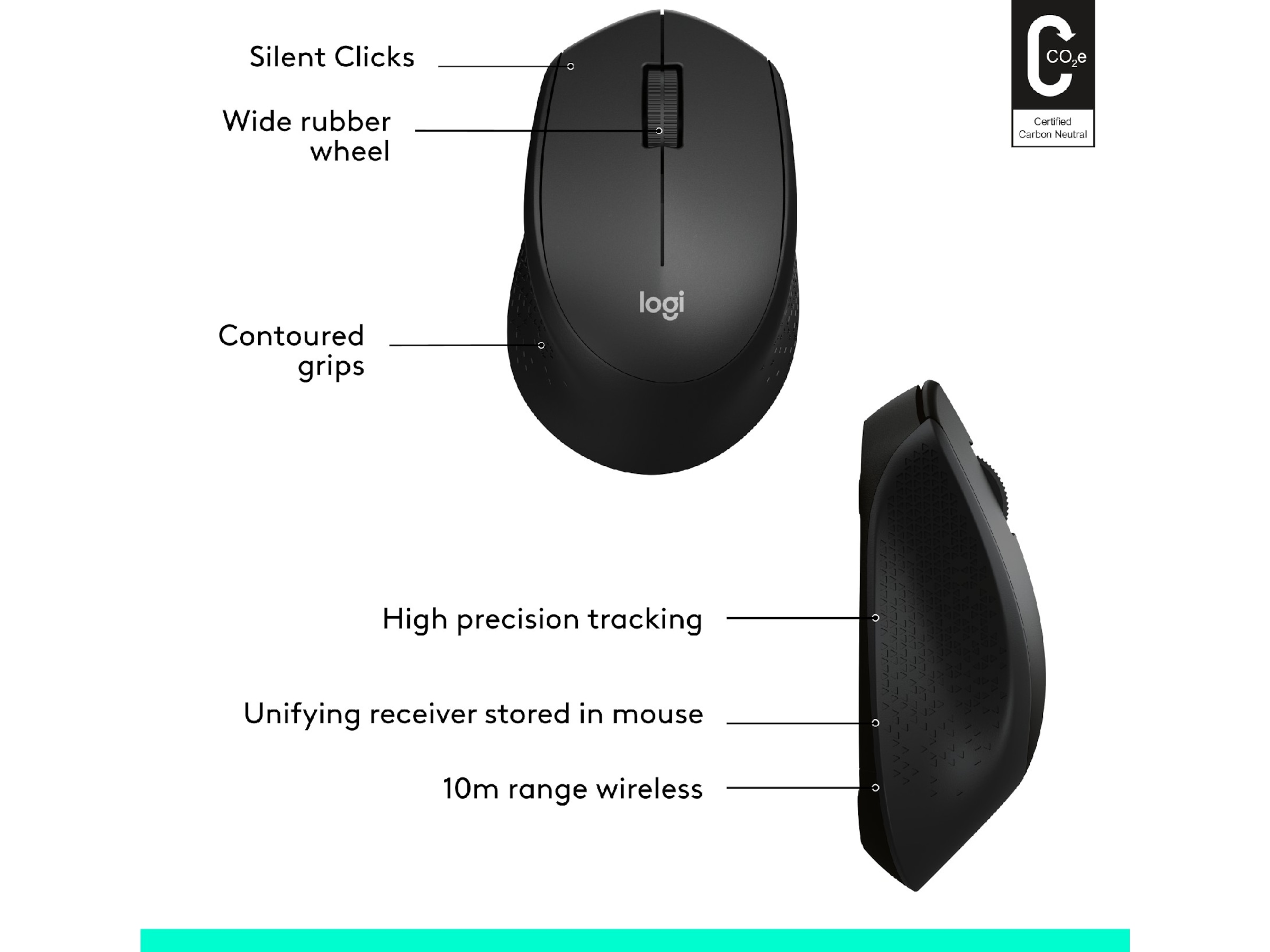 Logitech M330 Silent Plus Trådløs PC mus (sort) Mus