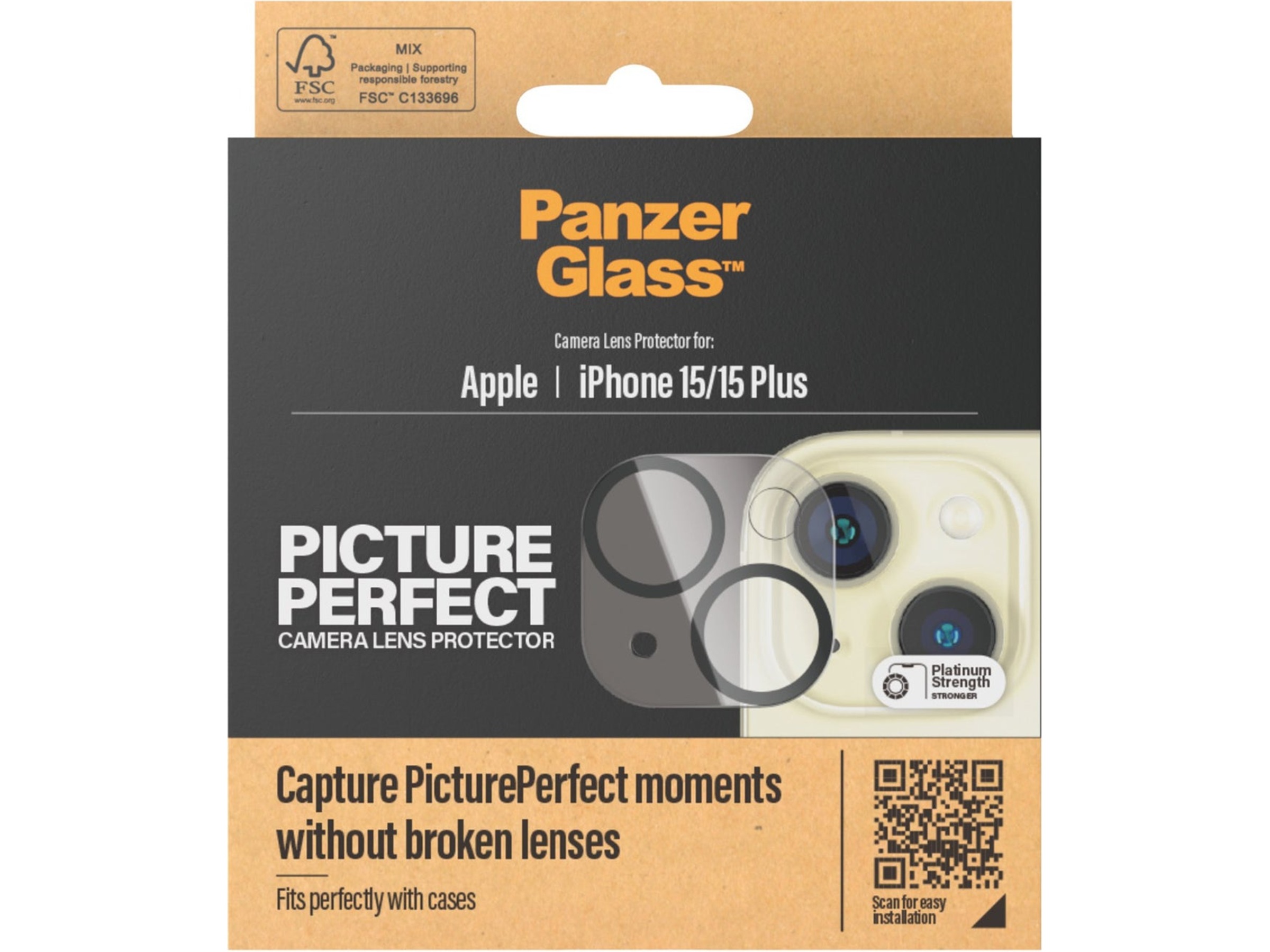 PanzerGlass CP iPhone 15 / 15 Plus Linsebeskytter Skjermbeskyttelse
