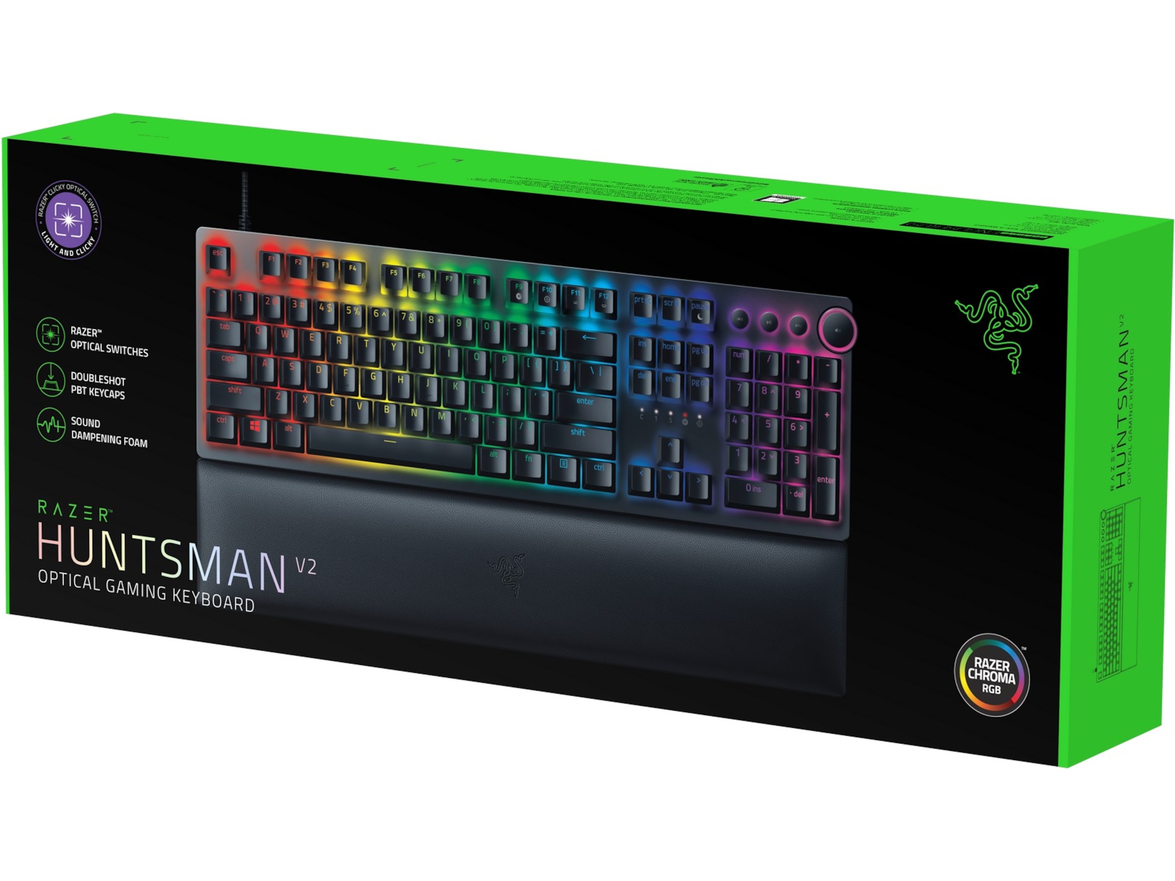 Razer Huntsman V2 (sort) Gamingtastatur