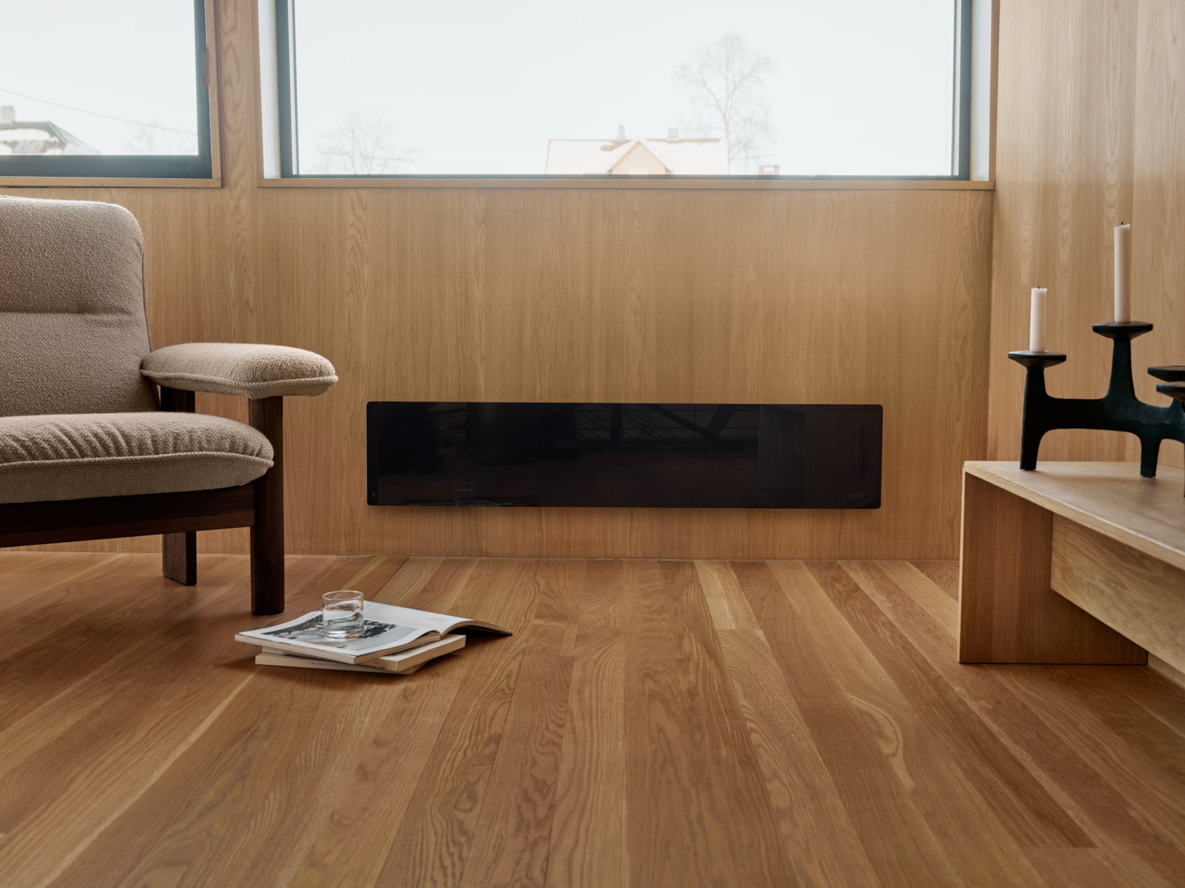 Mill Glass WiFi Gen 3 panelovn 1050W (sort) Panelovner