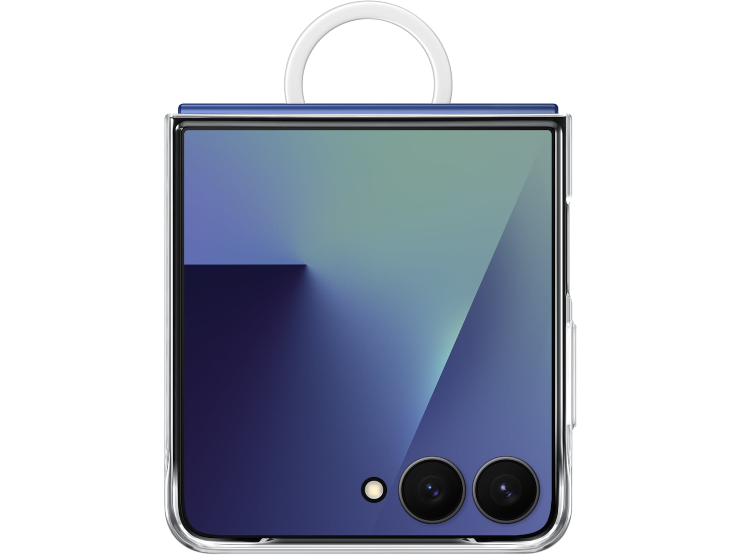 Samsung Galaxy Z Flip7 Ring Silikondeksel (gjennomsiktig) Deksel til mobiltelefon