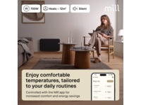 Mill Invisible Smart WiFi Gen 4 panelovn 700W (sort) Panelovner