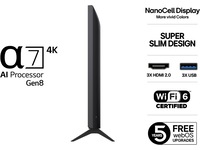 LG 43" NANO80 AI 4K NanoCell Smart TV (2025) 20 - 49 tommer TV