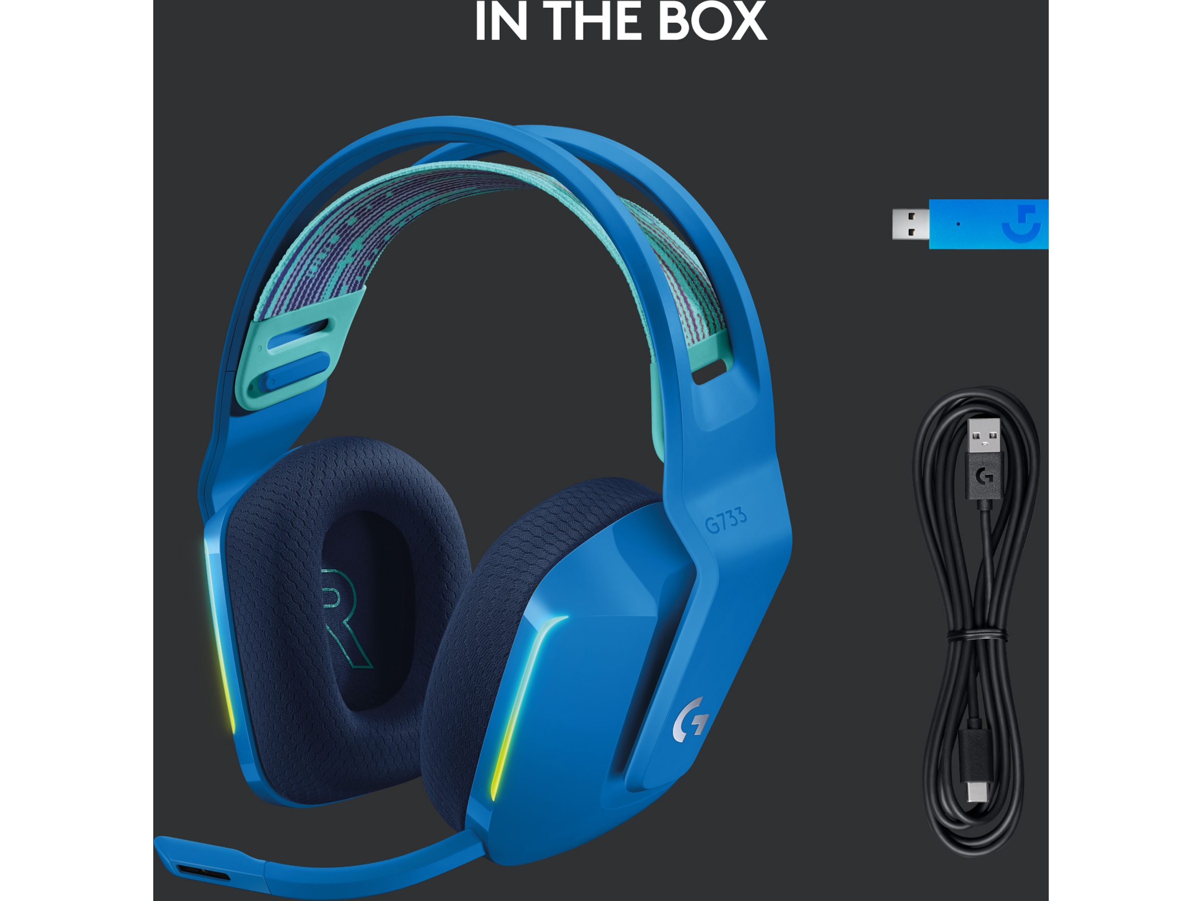 Logitech G733 LIGHTSPEED Trådløst Gaming Headset (blå) Gaming headset
