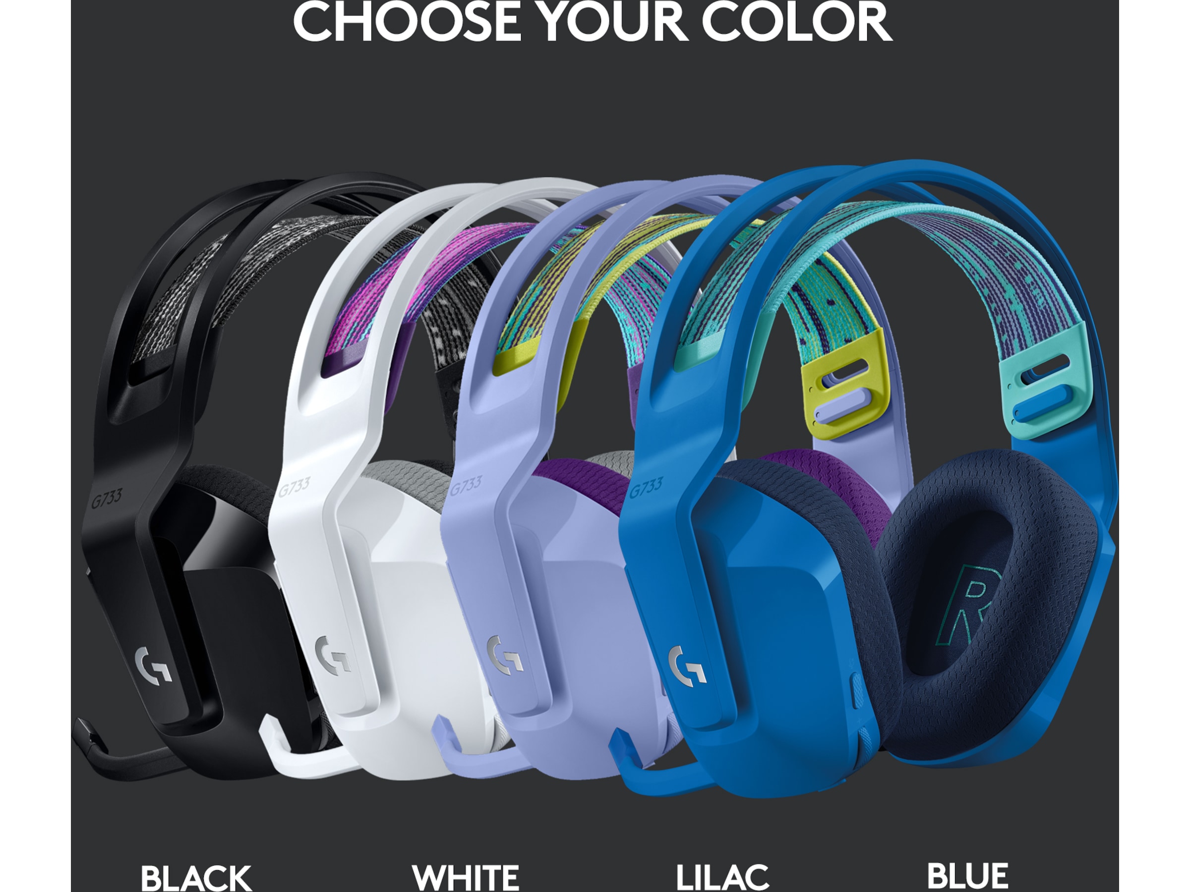 Logitech G733 LIGHTSPEED Trådløst Gaming Headset (blå) Gaming headset