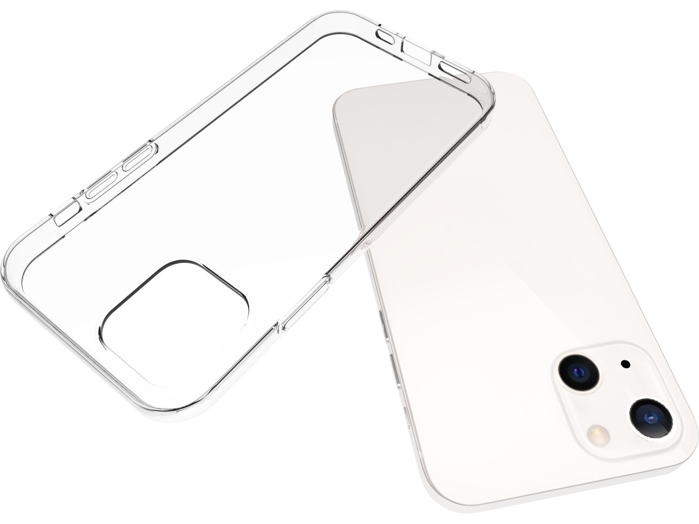 iiglo iPhone 13 Silikondeksel (gjennomsiktig) Deksel til mobiltelefon