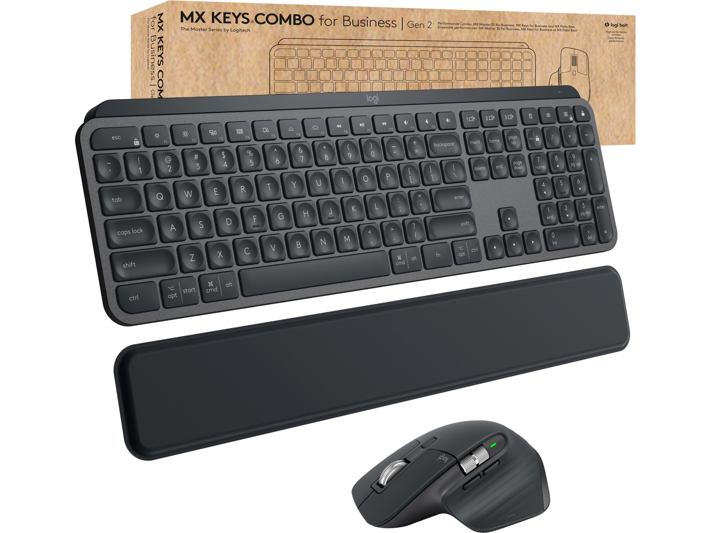 Logitech MX Keys Combo for Business Gen 2 (graphite) Mus & tastatur