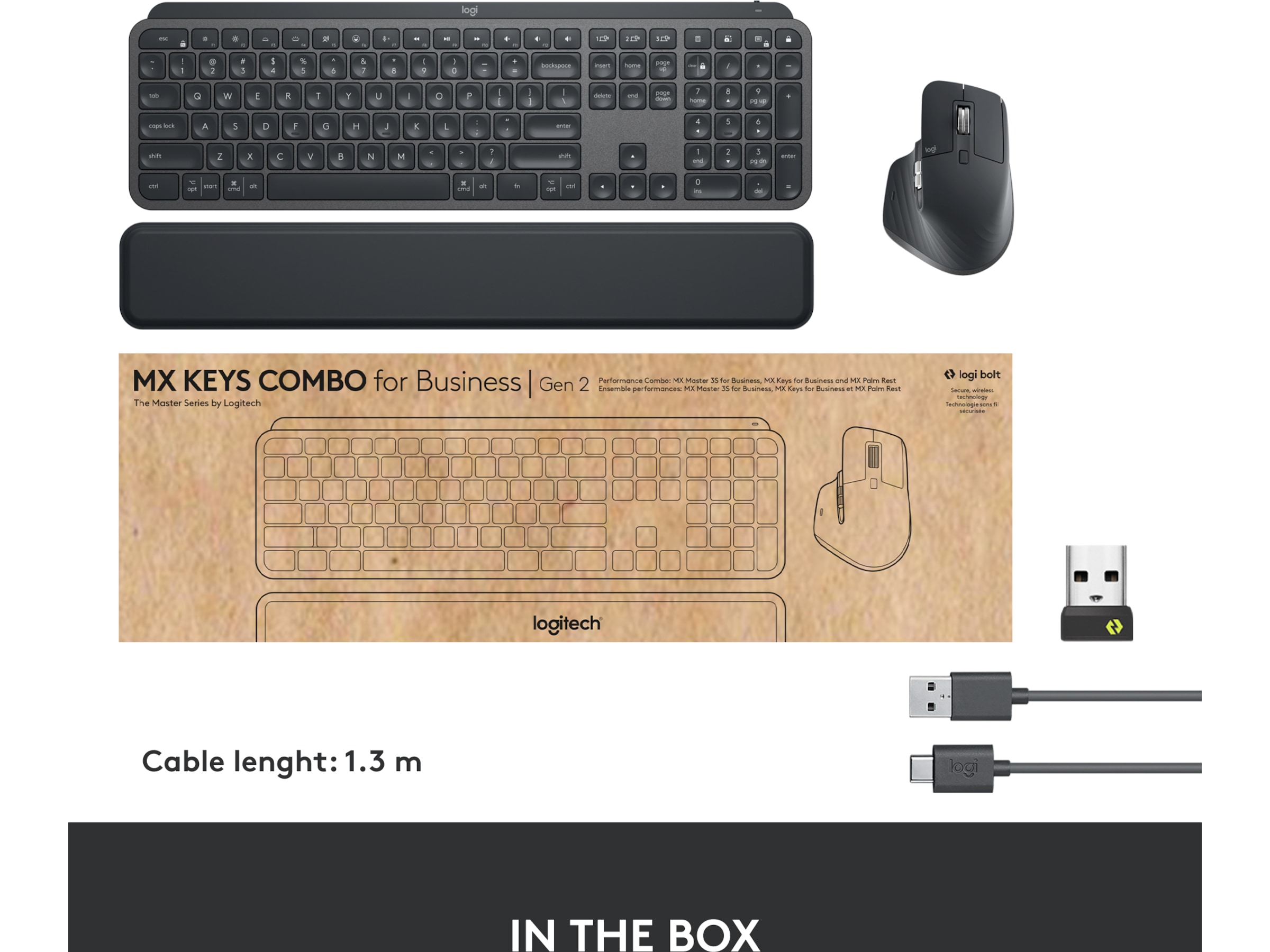 Logitech MX Keys Combo for Business Gen 2 (graphite) Tastatur