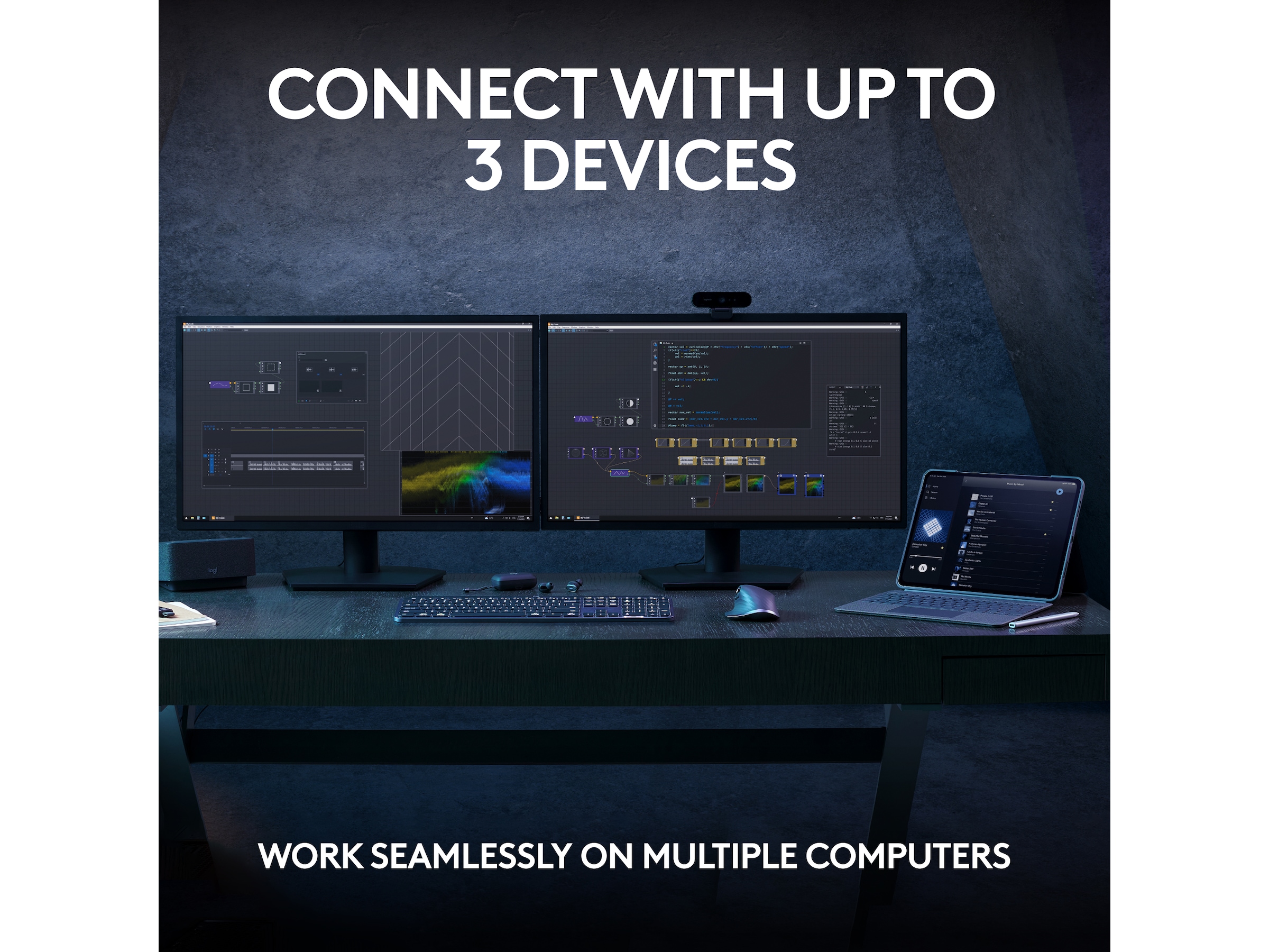 Logitech MX Keys S trådløst tastatur (pale grey) Tastatur