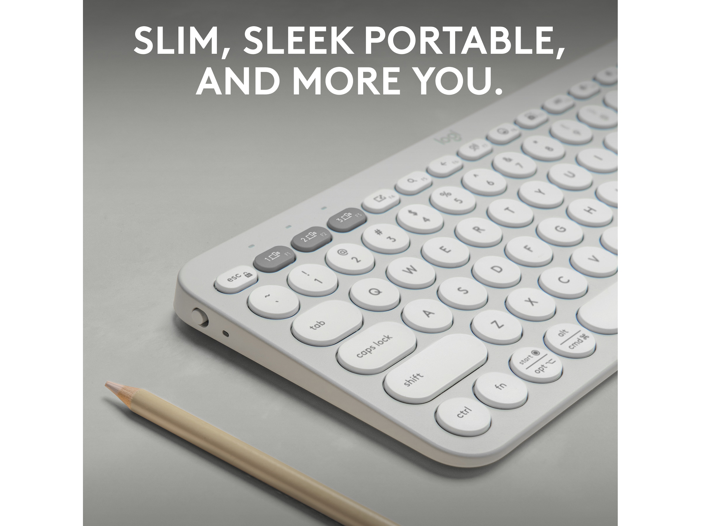 Pebble Keys 2 K380s (hvit) Tastatur