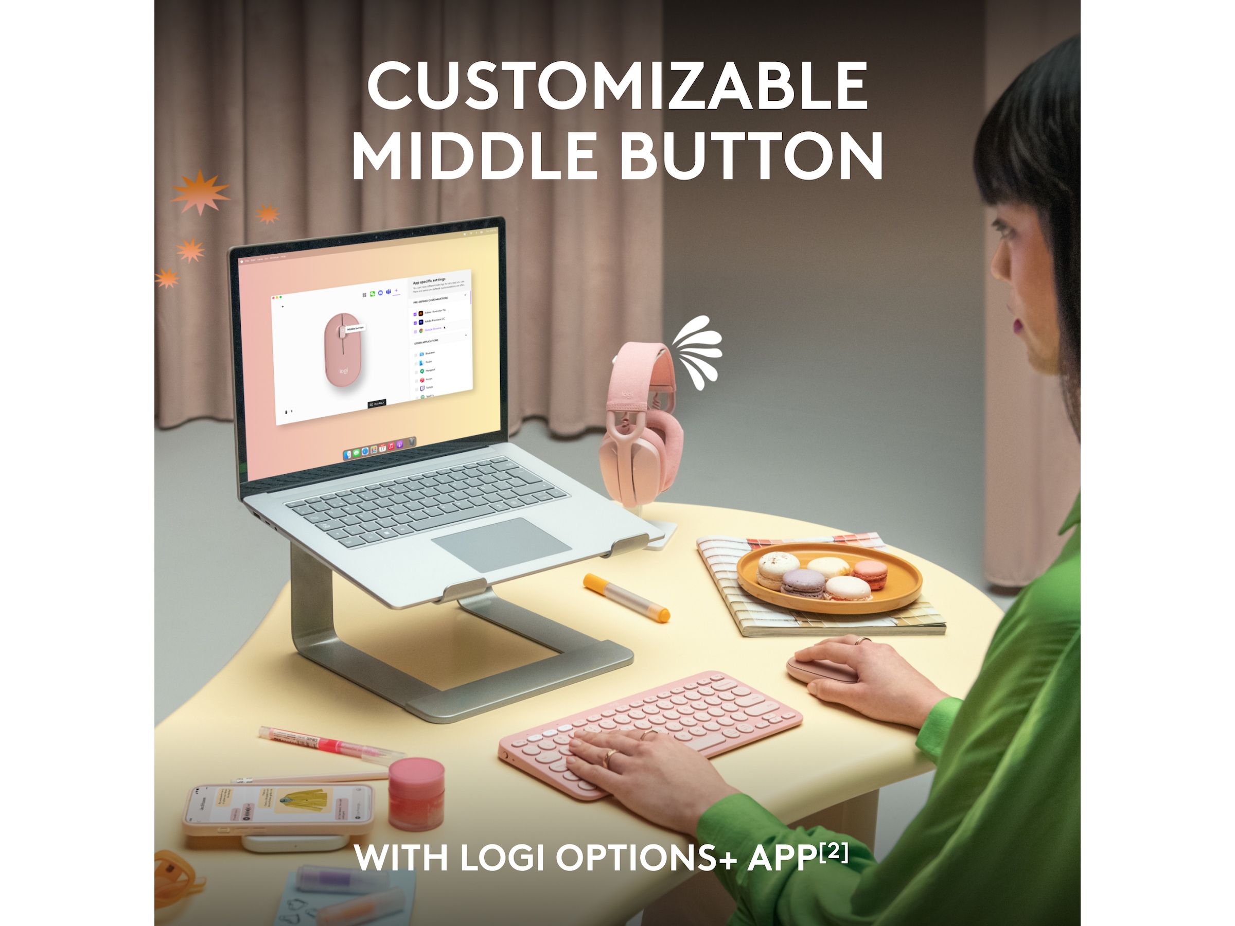 Pebble Mouse 2 M350s (rose) Mus