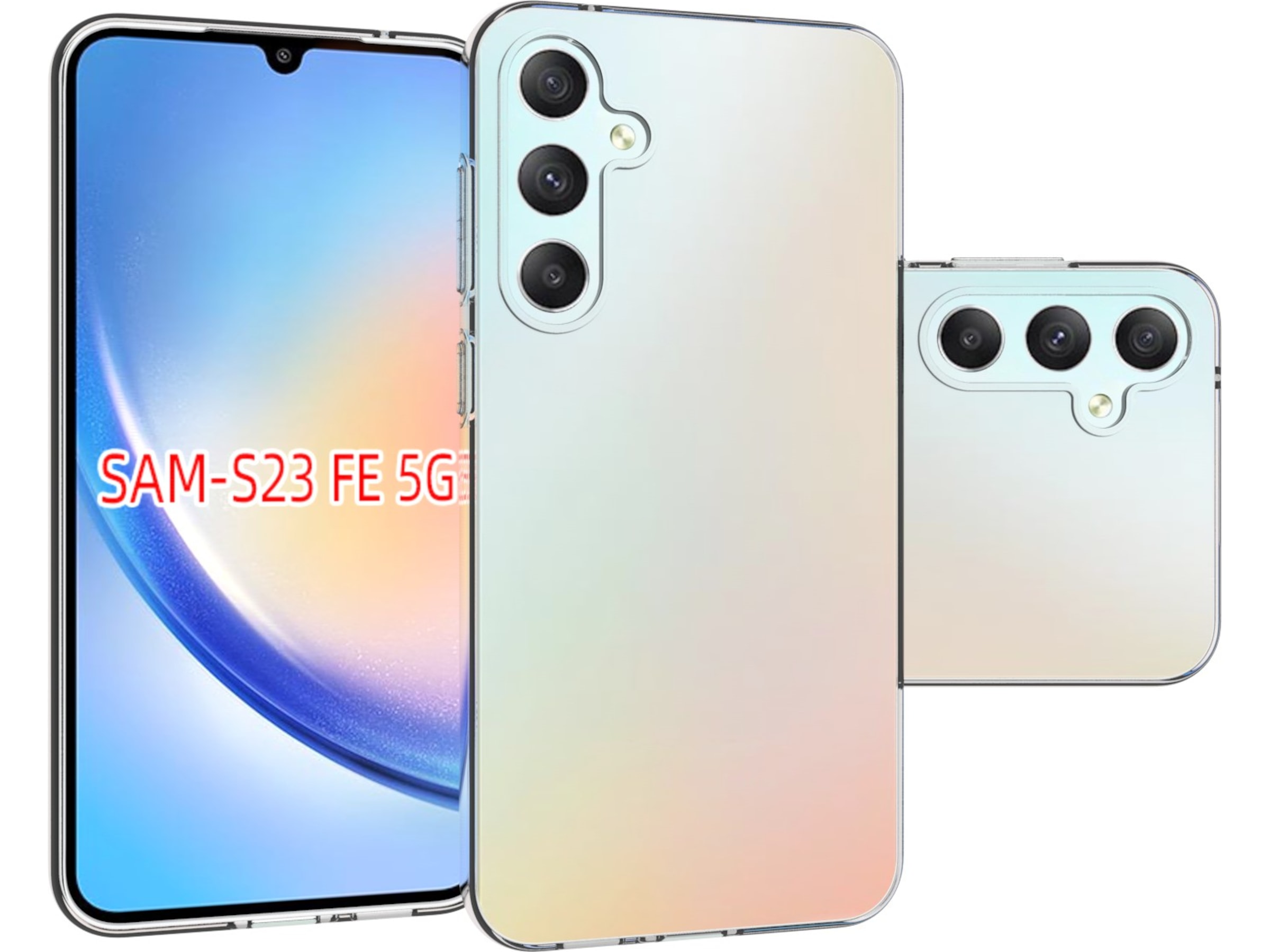 iiglo Galaxy S23 FE Silikondeksel (gjennomsiktig) Deksel til mobiltelefon