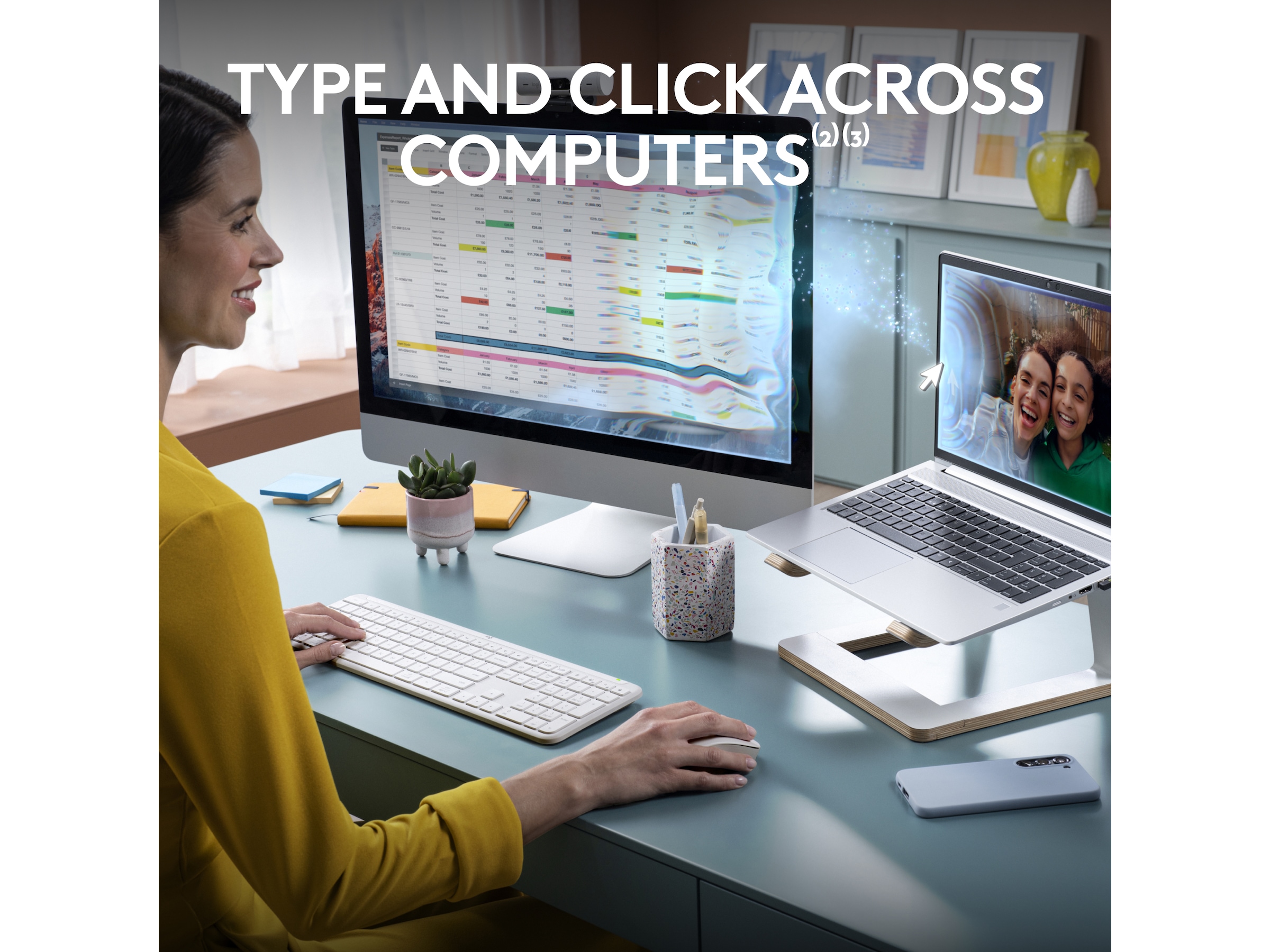 Logitech Signature Slim Combo MK950 (off-white) Mus & tastatur -kombipakker