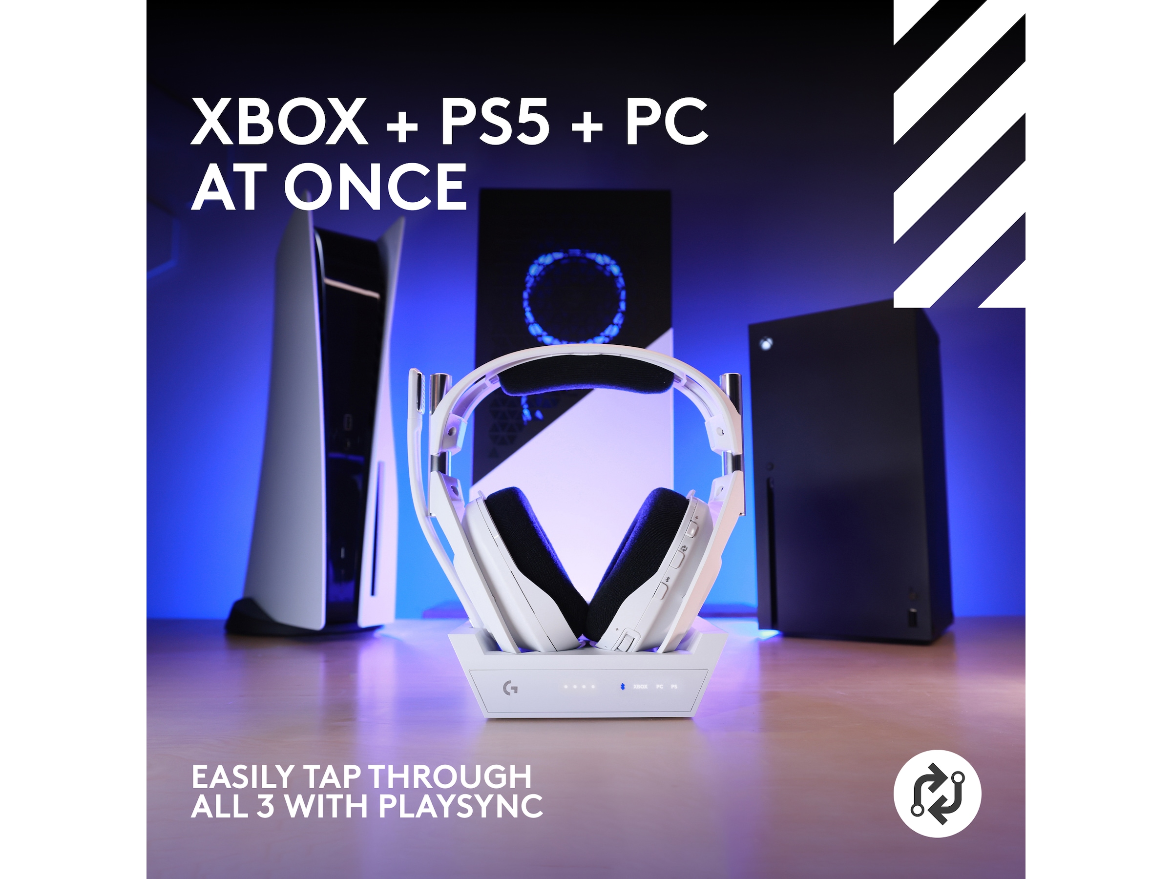 Astro A50 X LIGHTSPEED Trådløst Gaming headset + ladestasjon (hvit) Gaming headset