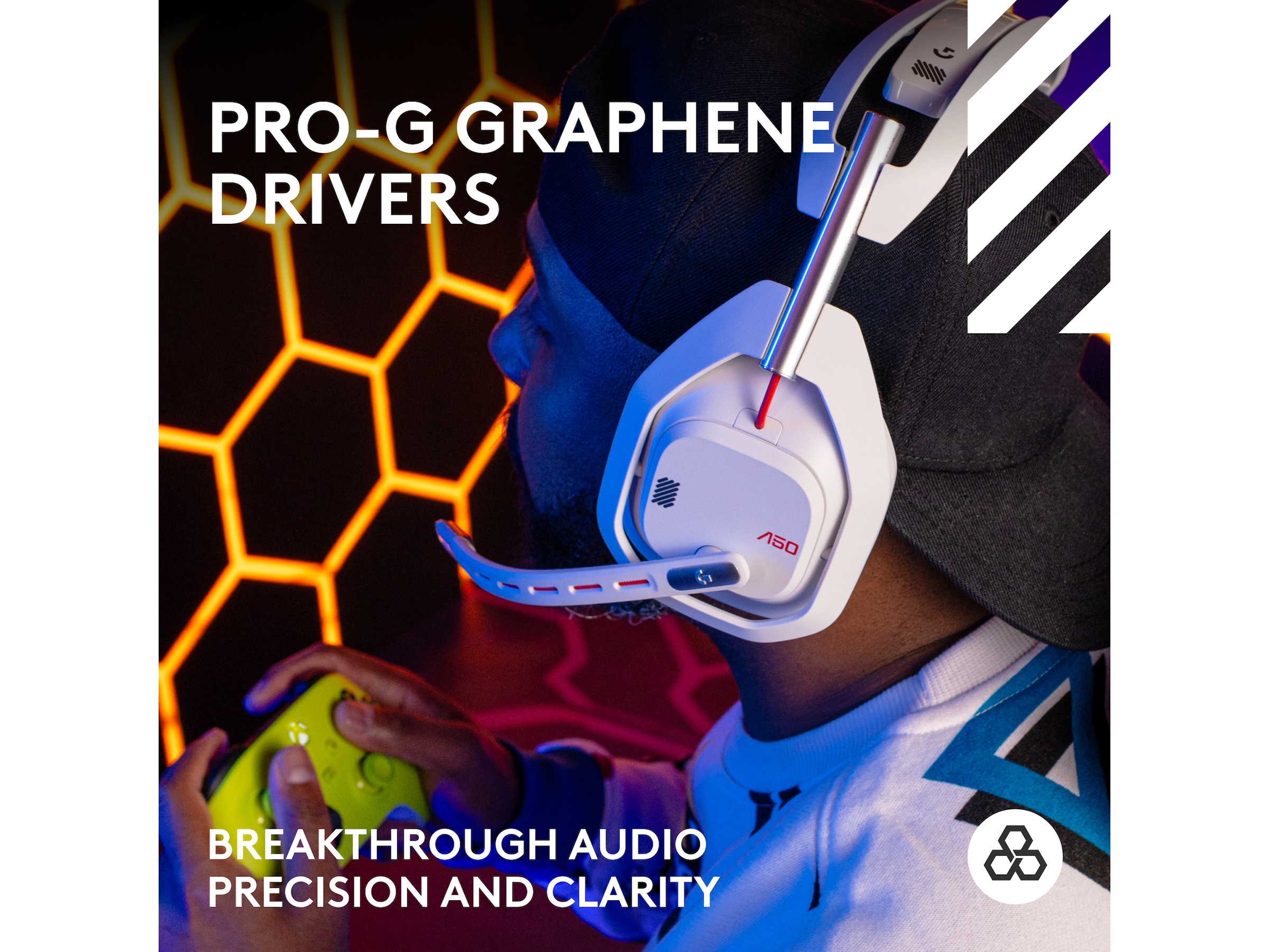 Logitech Astro A50 Lightspeed Trådløst Gamingheadset (hvit) Gaming headset