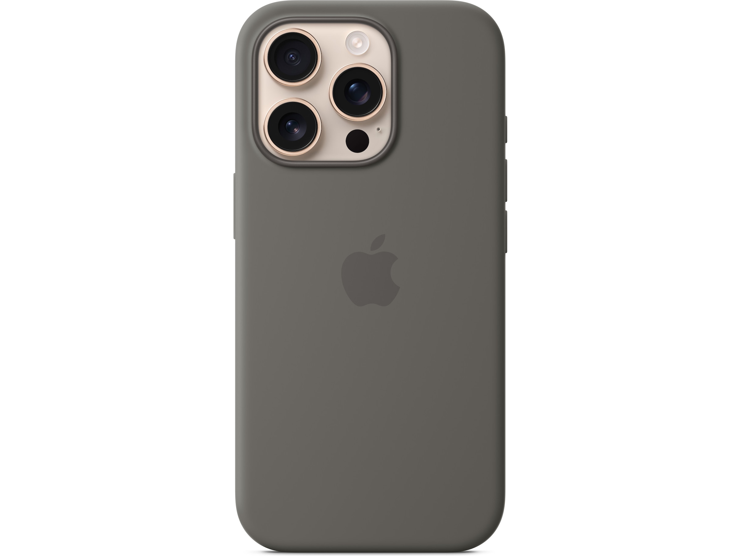 Apple iPhone 16 Pro Silikondeksel (steingrå) Deksel til mobiltelefon