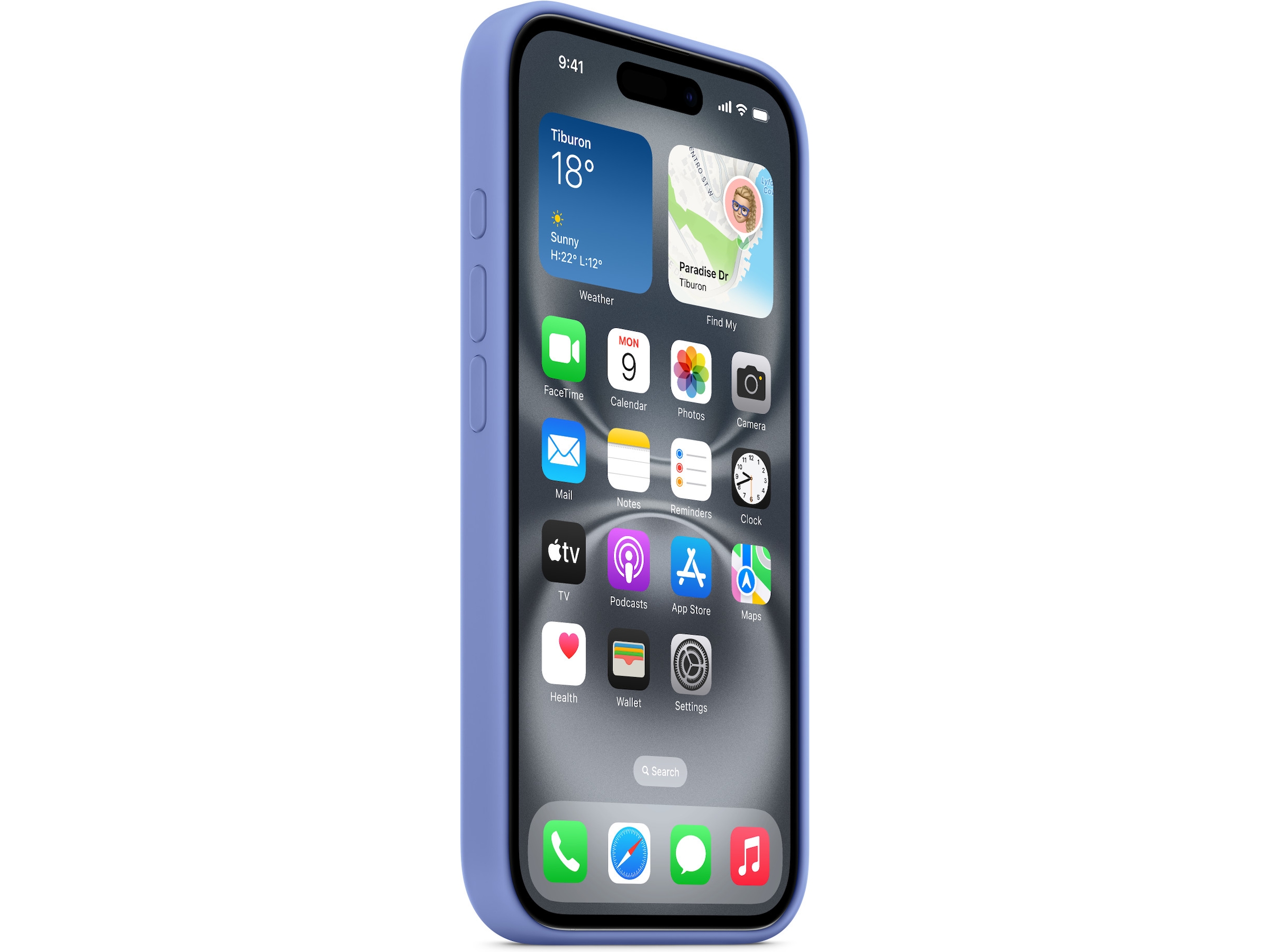 Apple iPhone 16 Silikondeksel (blåklokke) Deksel til mobiltelefon