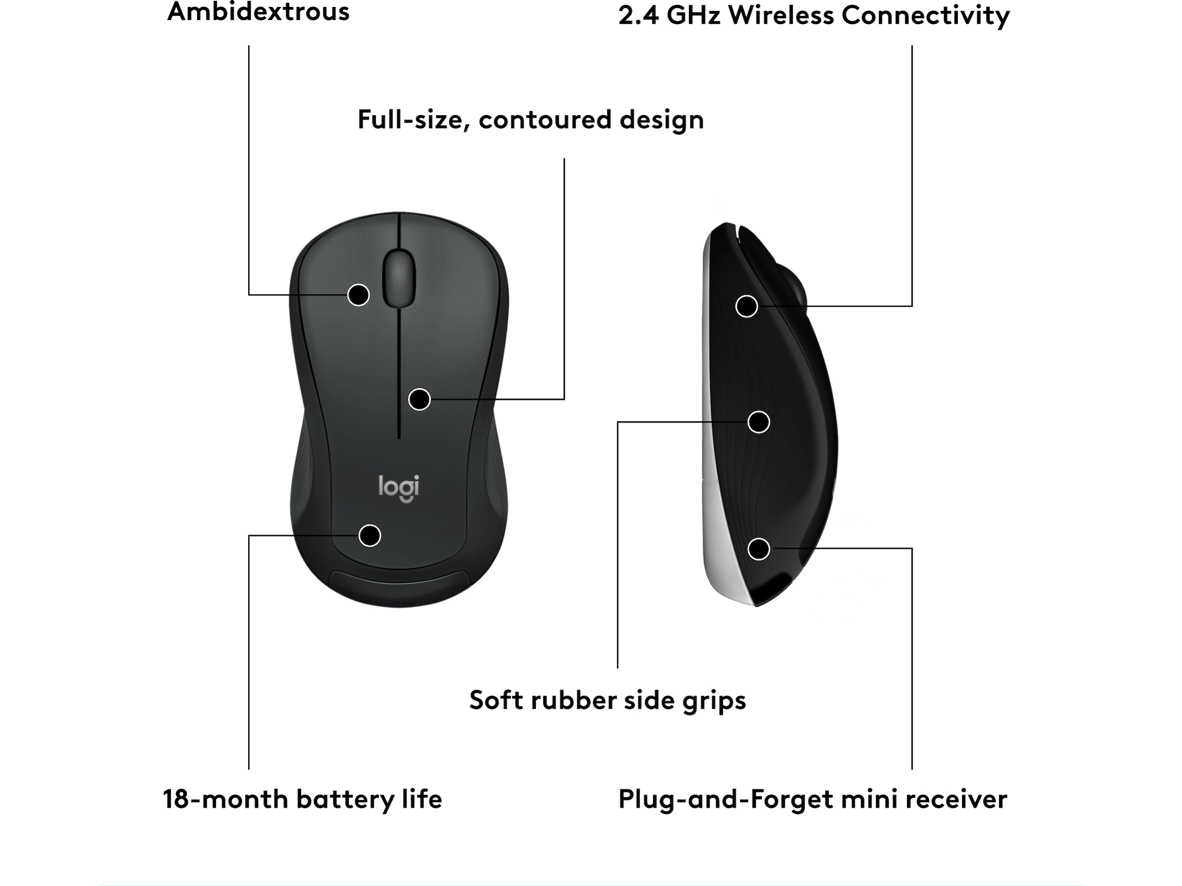 Logitech MK540 Advanced Combo Trådløs Mus & tastatur -kombipakker