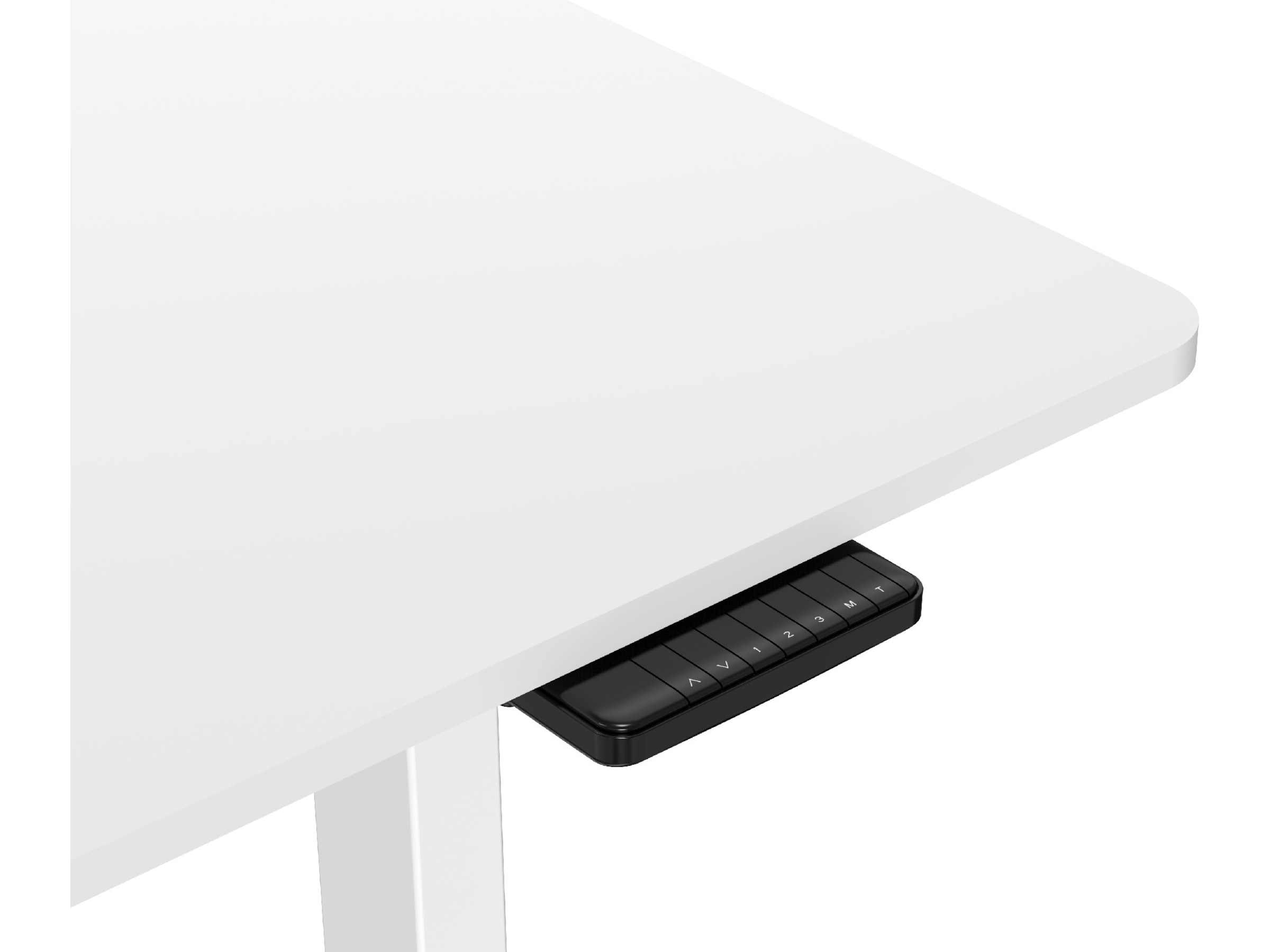 Ergonomisk Hev/Senk skrivebord 120cm (hvit/eik) Skrivebord