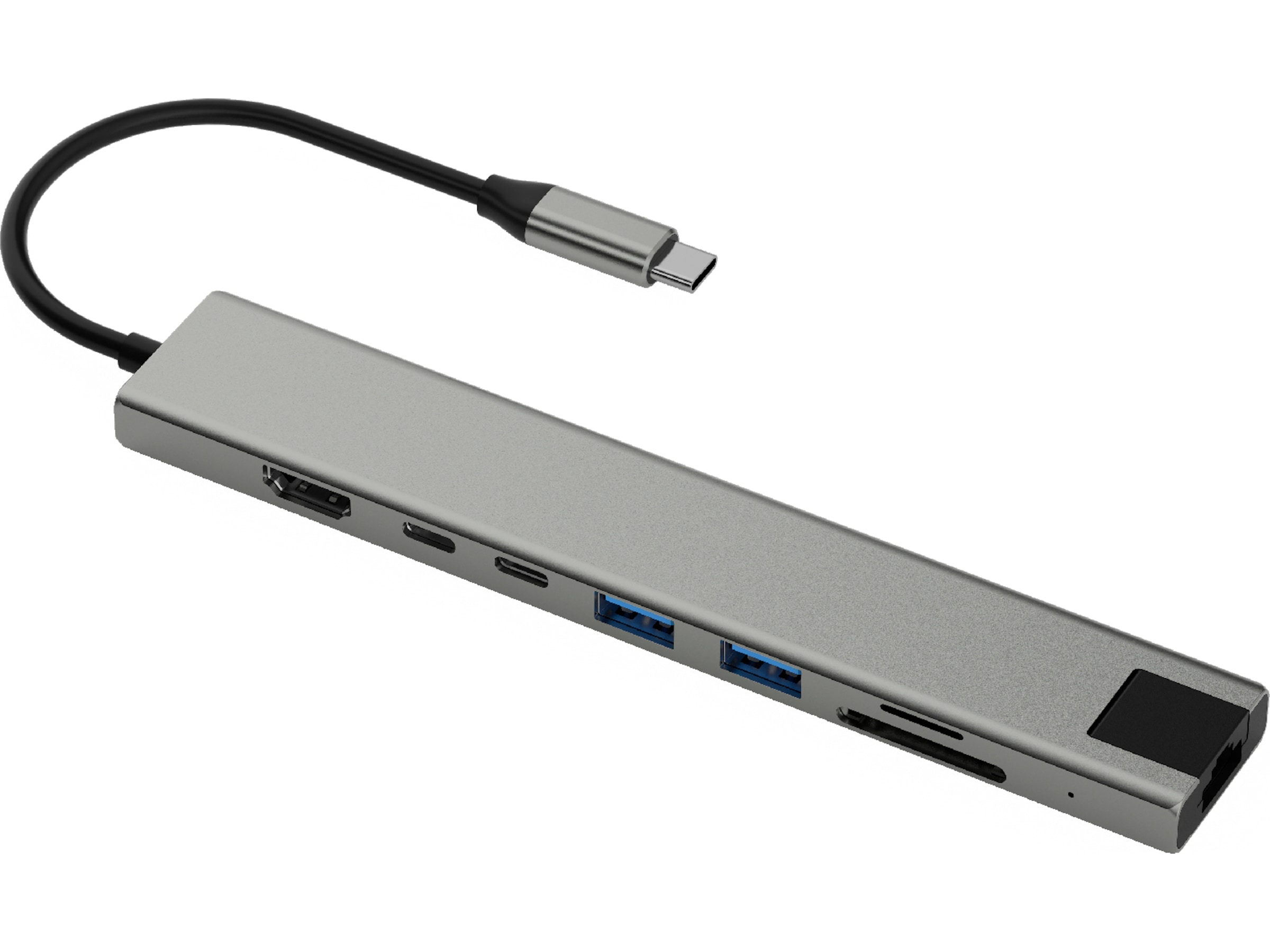 Andersson USB-C Hub (grå) Dockingstasjon & USB-HUB