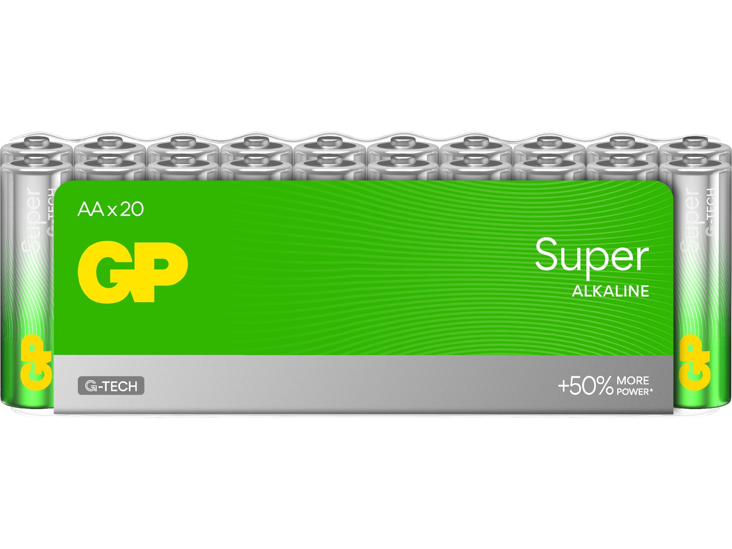 GP Super Alkaline AA/LR6 batteri, 20-pk Batterier til generell bruk