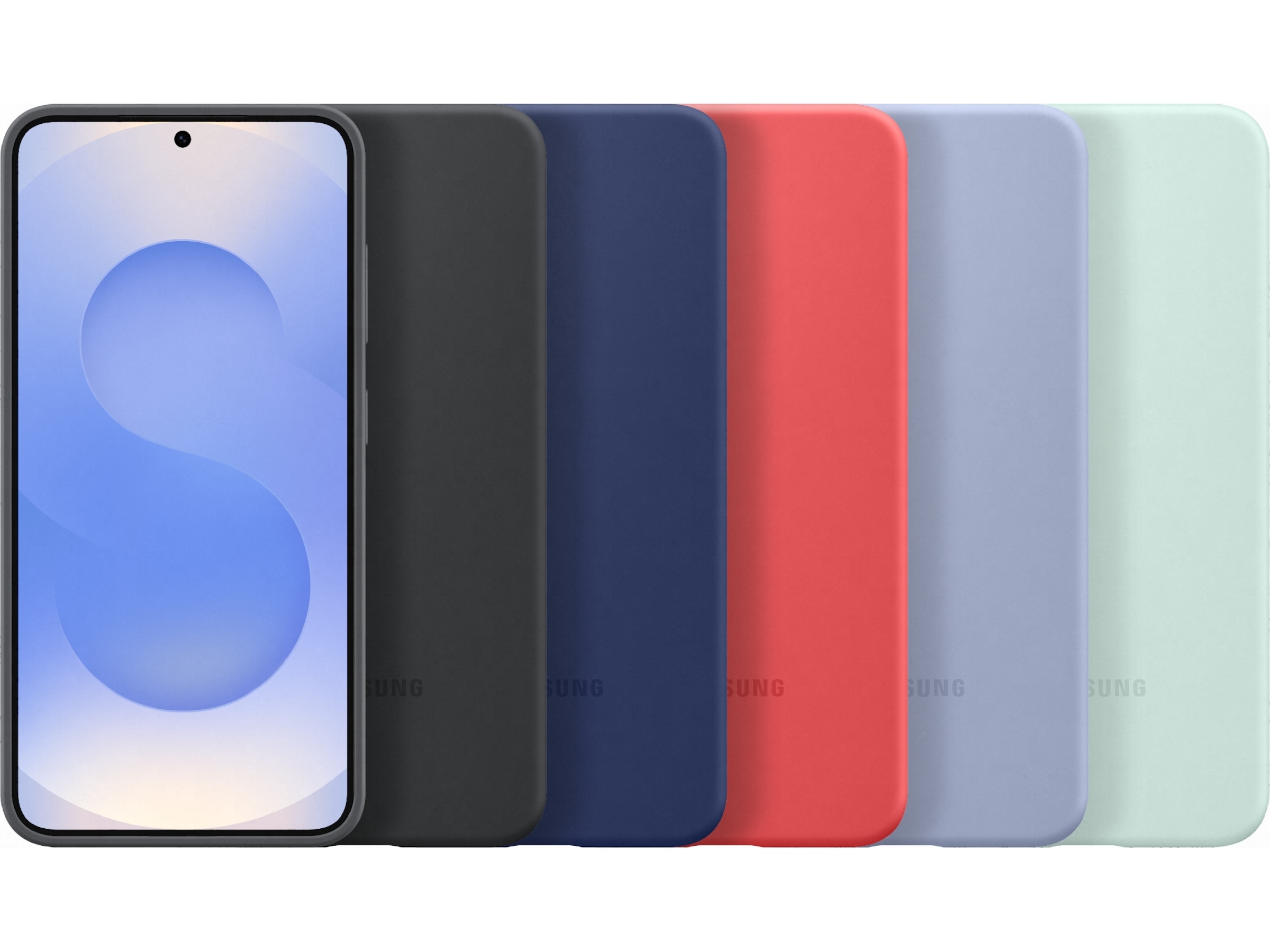 Samsung Galaxy S25 Silikondeksel (sort) Deksel til mobiltelefon