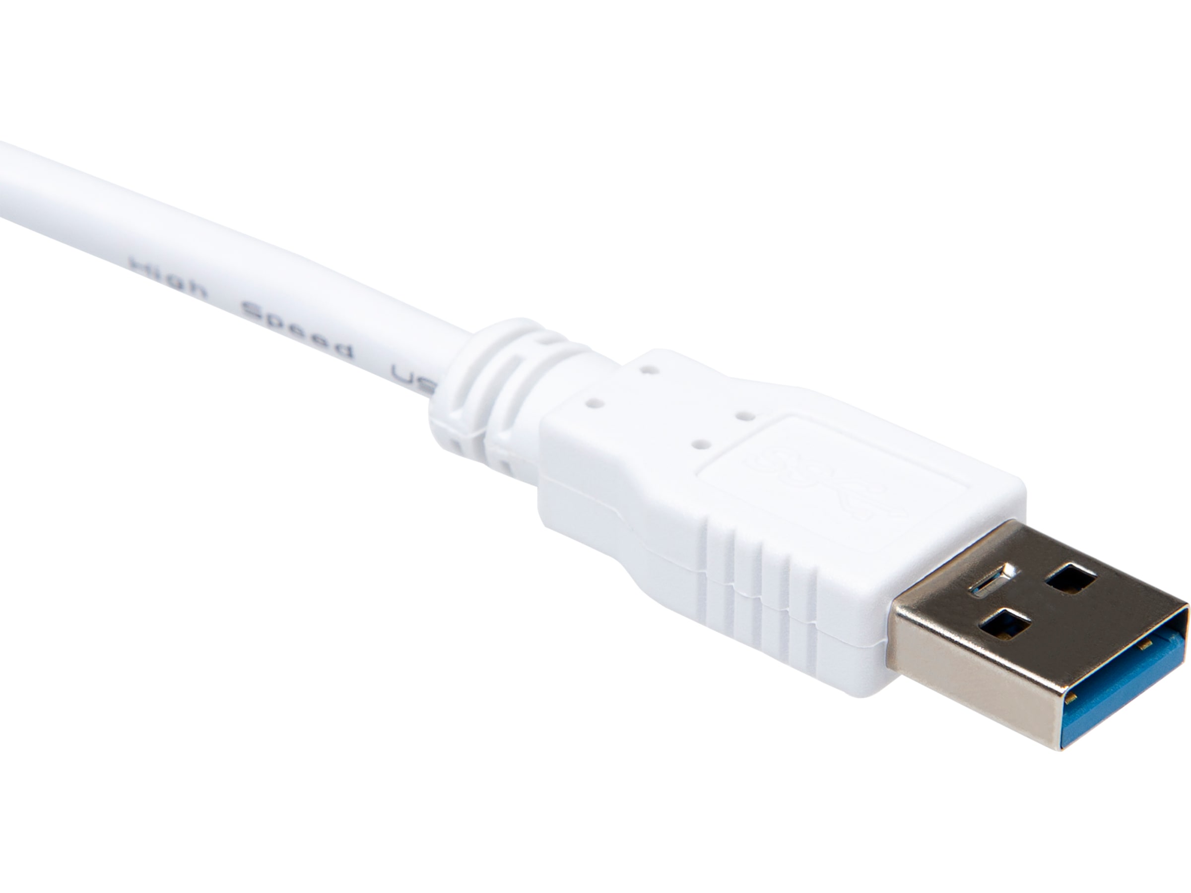 USB-A til USB-C kabel 2m (hvit) USB-kabler