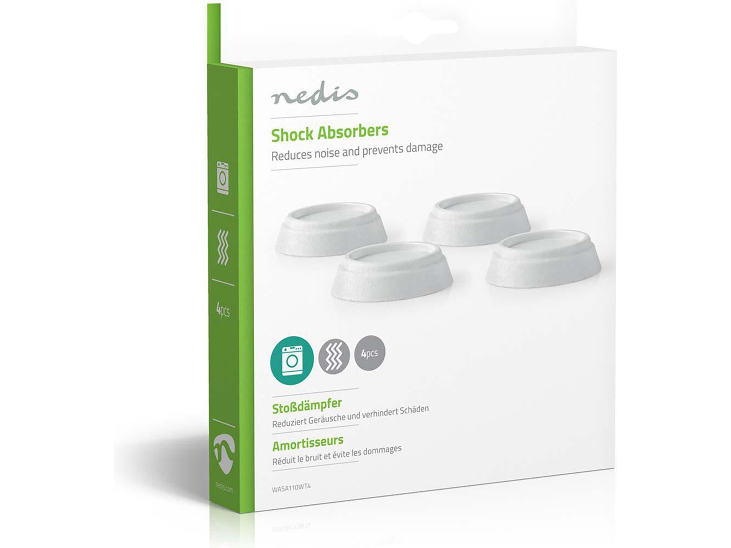 Vibrasjonsdempere - Reduserer støy og beskytter gulvet. Tilbehør til vaskemaskin og tørketrommel