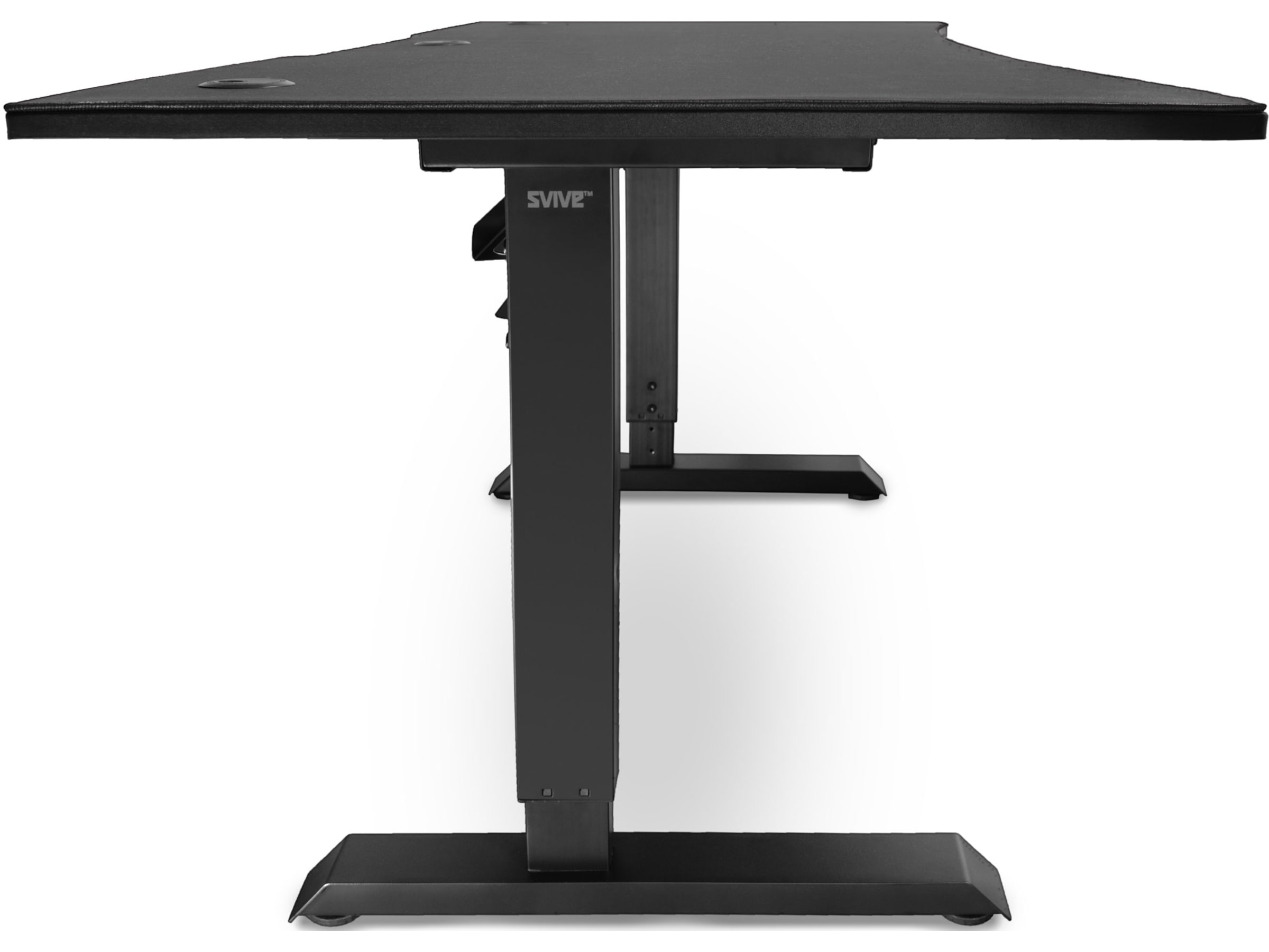 Svive Altair Gaming Desk matt sort med sorte sømmer Gaming desk