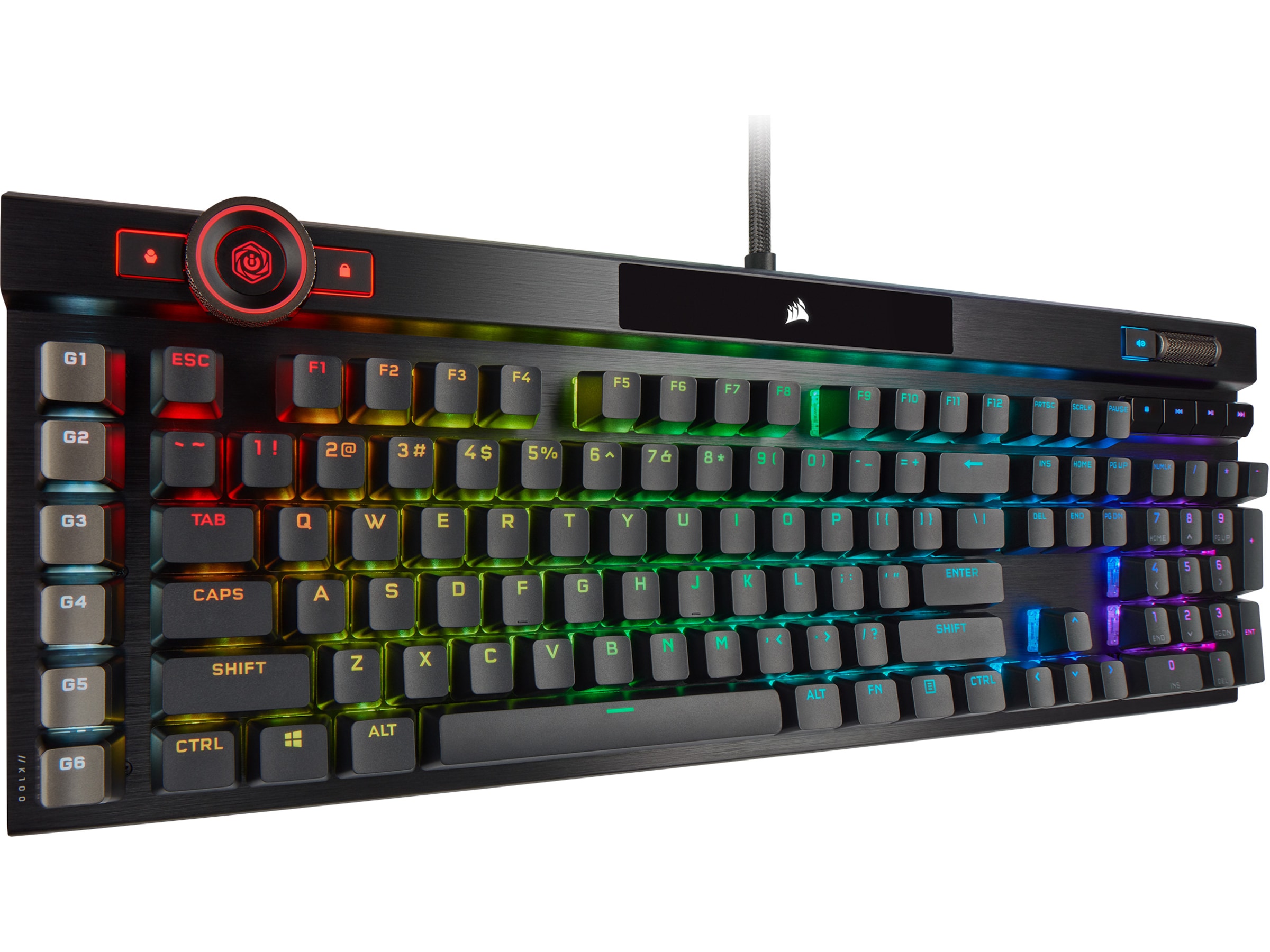 Corsair K100 RGB Optisk-mekanisk gamingtastatur (mørkegrå) Gamingtastatur