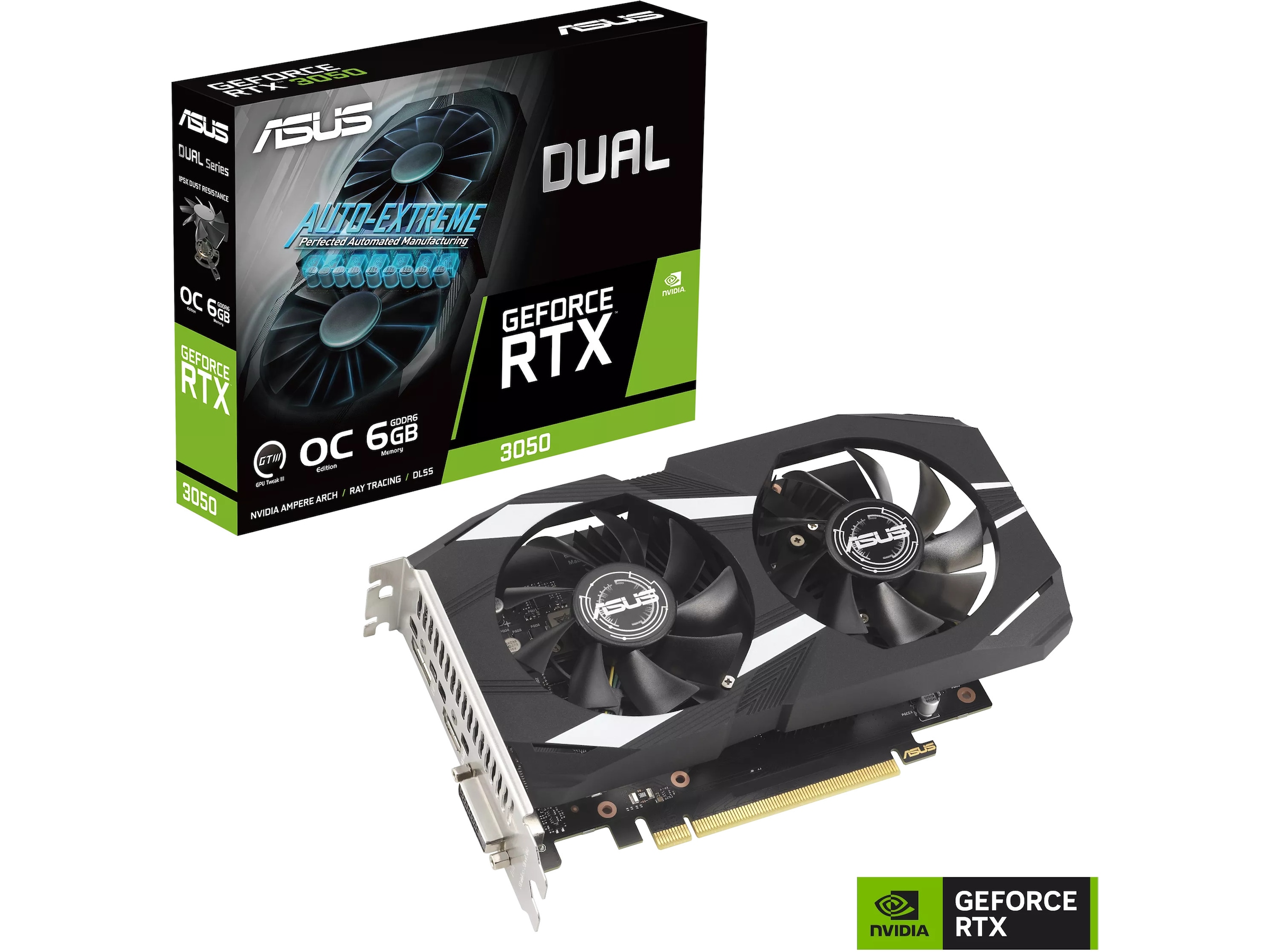 ASUS Dual GeForce RTX 3050 OC Skjermkort
