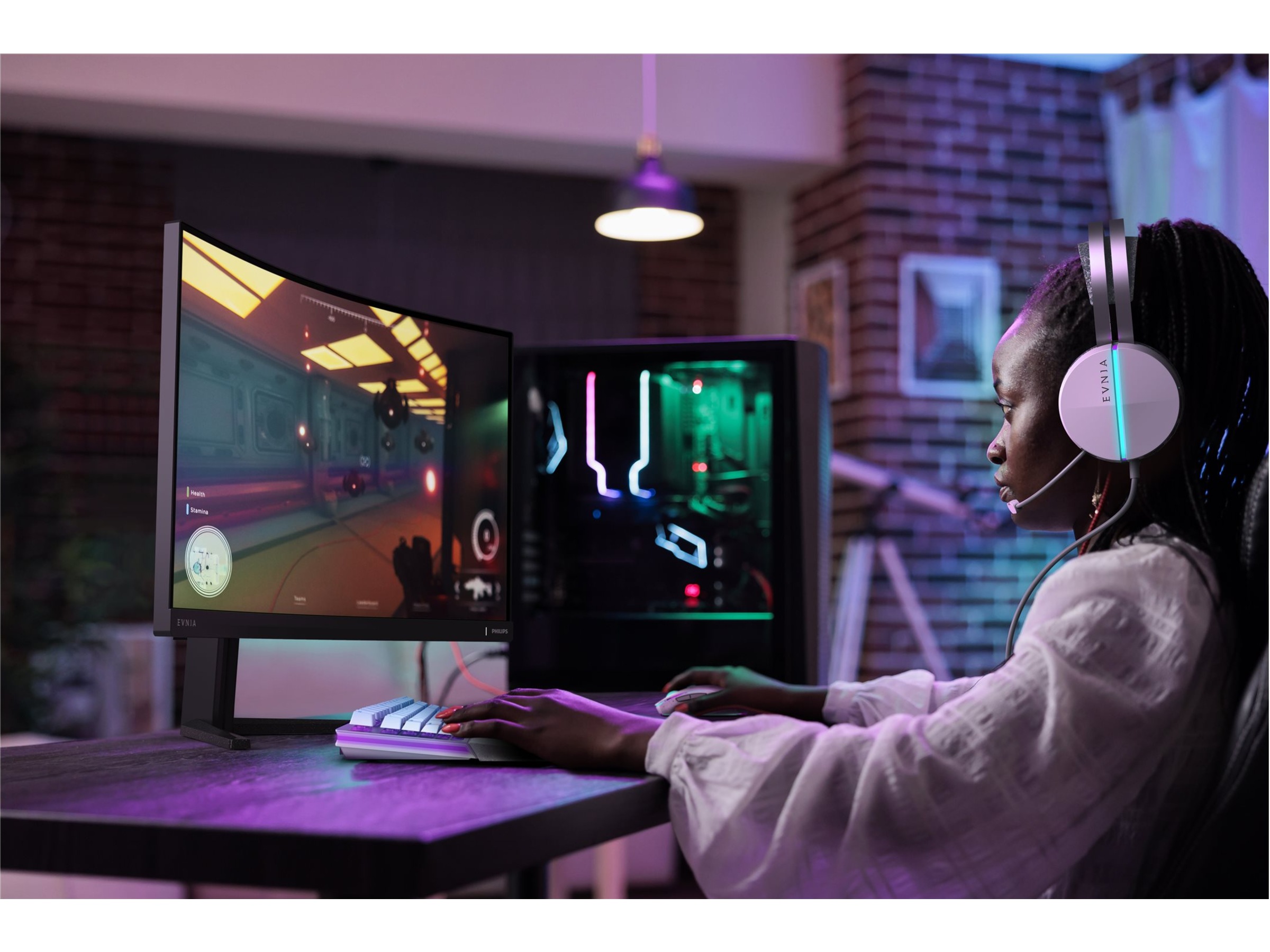 Philips 27" curved gamingskjerm 27M2C5200W/00 Skjermer