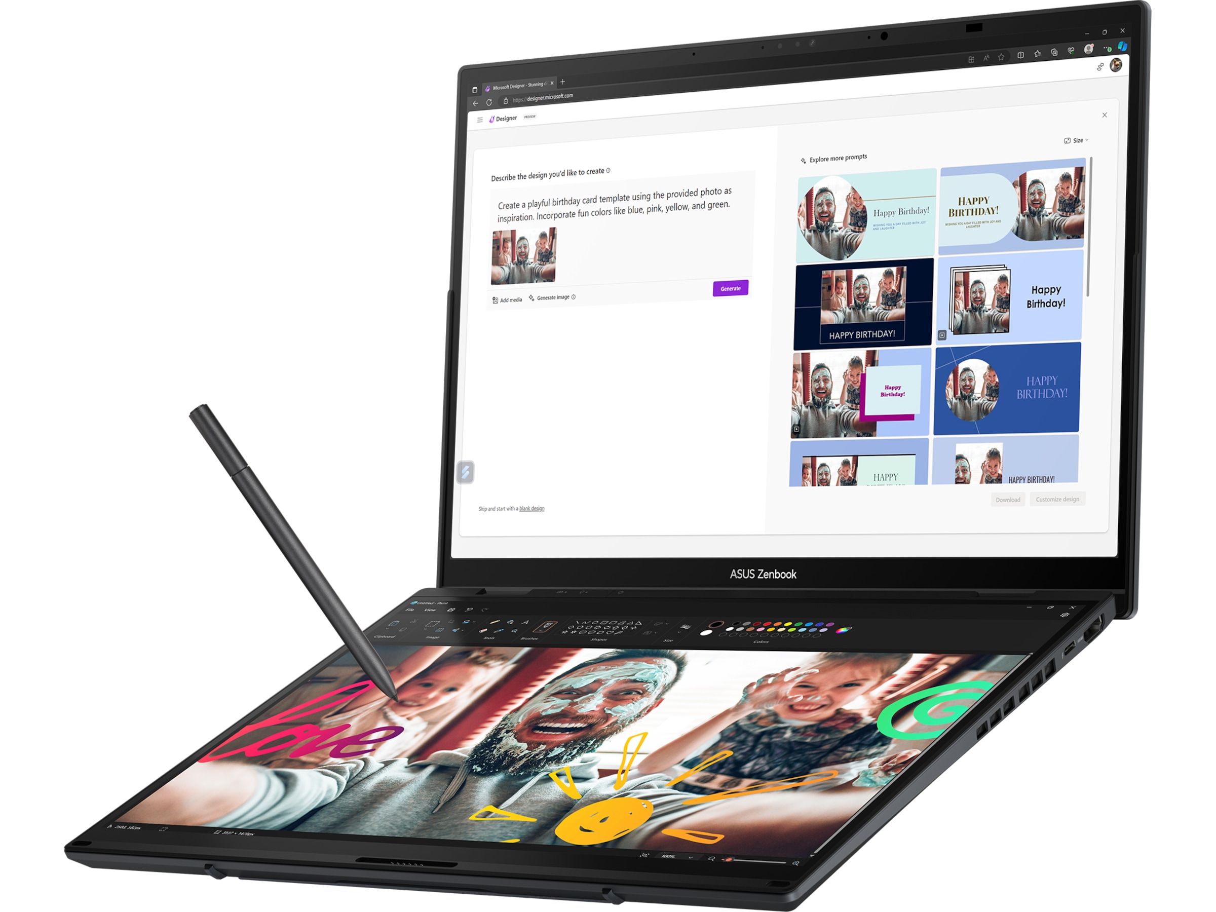 ASUS Zenbook Duo 14" 3K OLED Touch PC - Bærbar / laptop