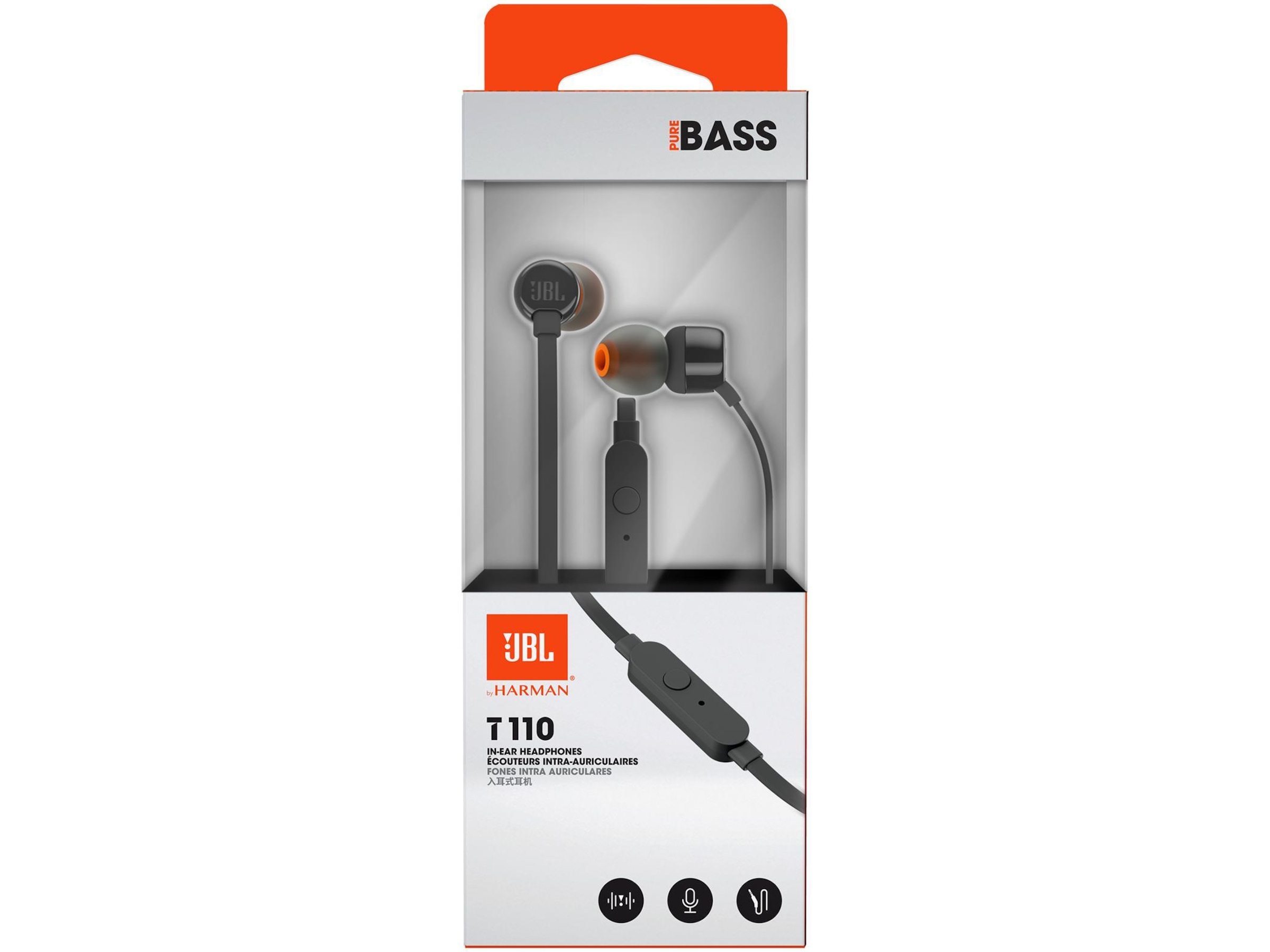 JBL T110 kablede ørepropper, In-Ear (sort) Ørepropper