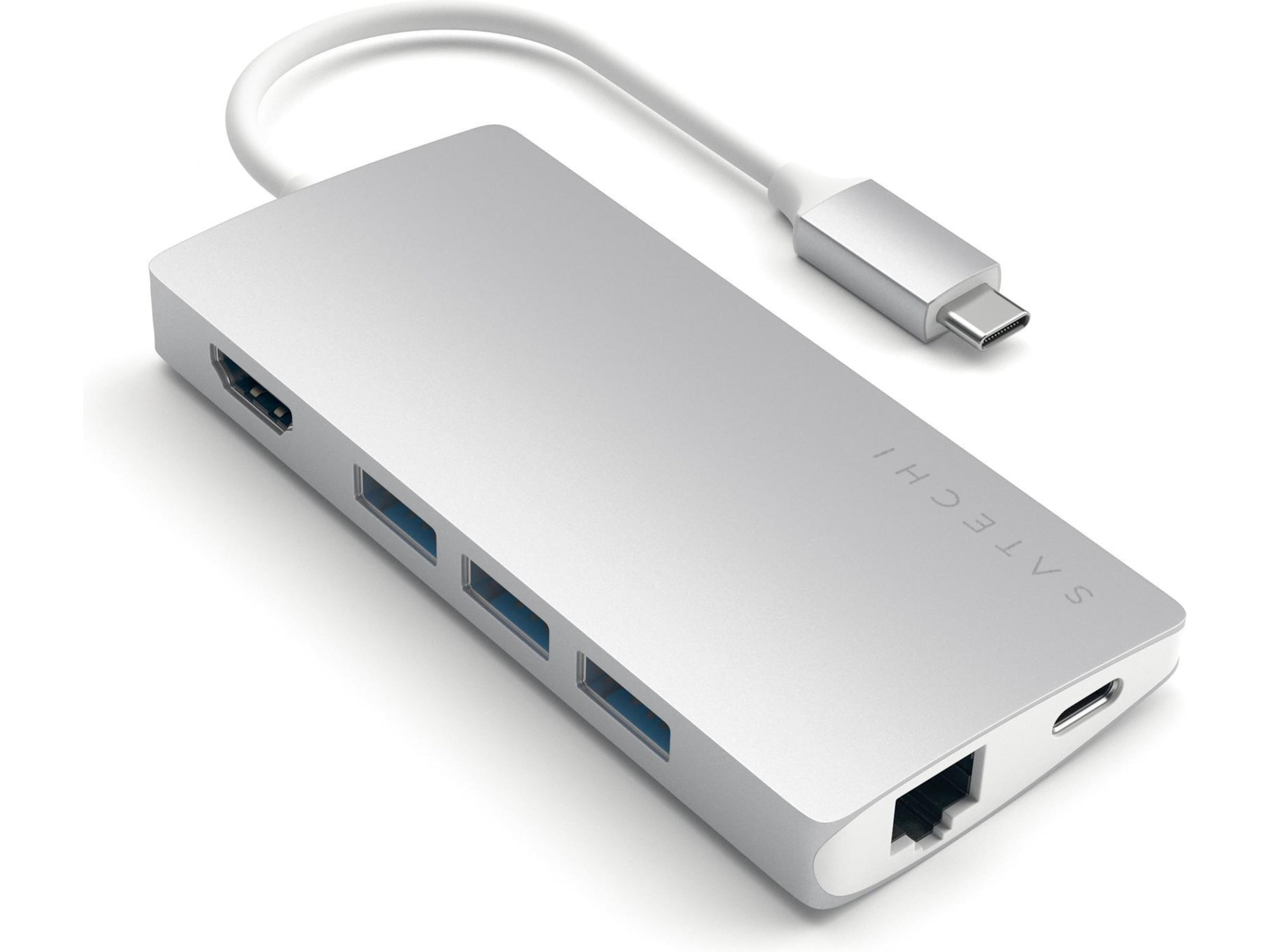 Satechi MultiPort 4K Docking V2 (sølv) Dockingstasjon & USB-HUB