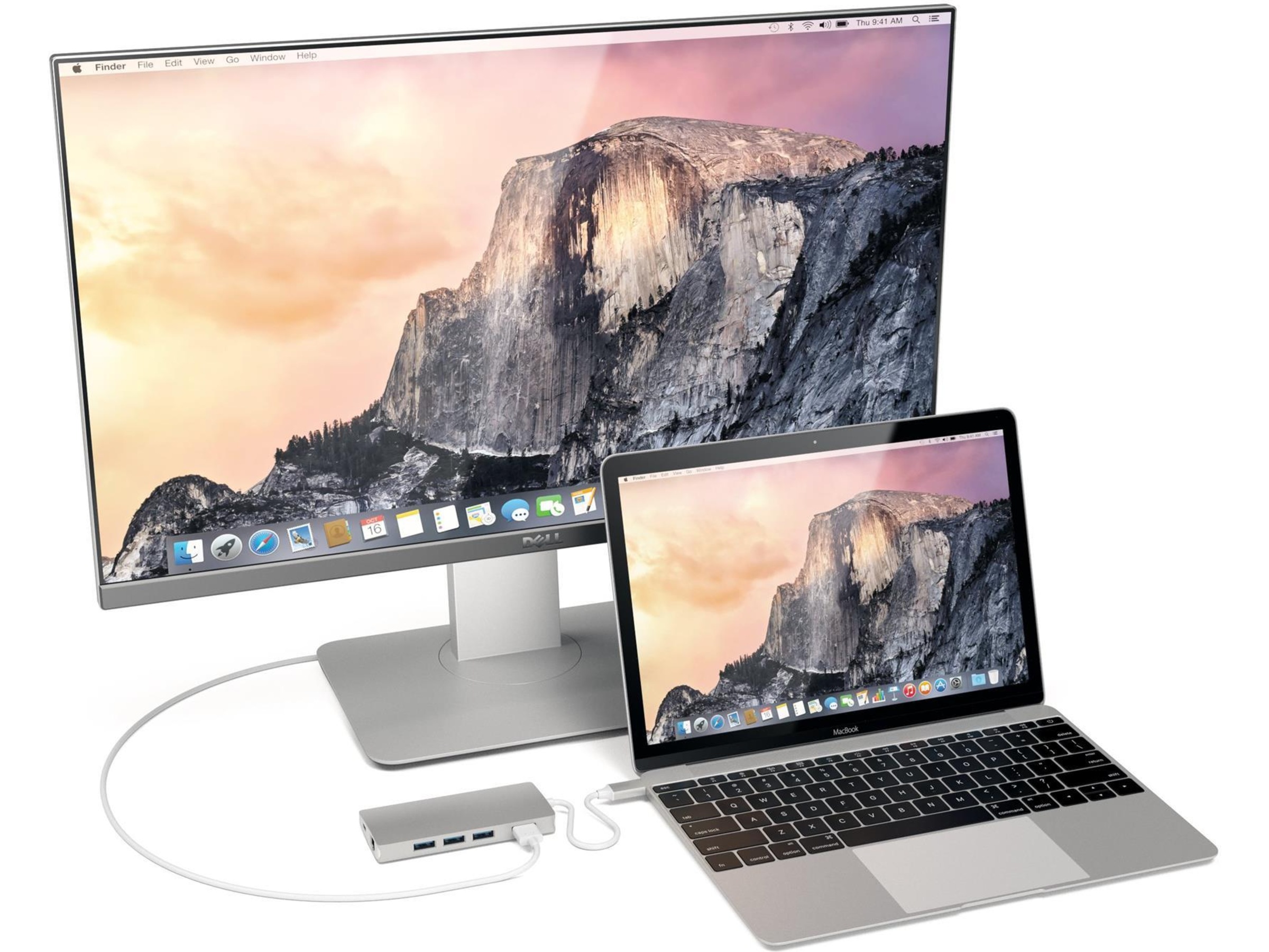 Satechi MultiPort 4K Docking V2 (sølv) Dockingstasjon & USB-HUB