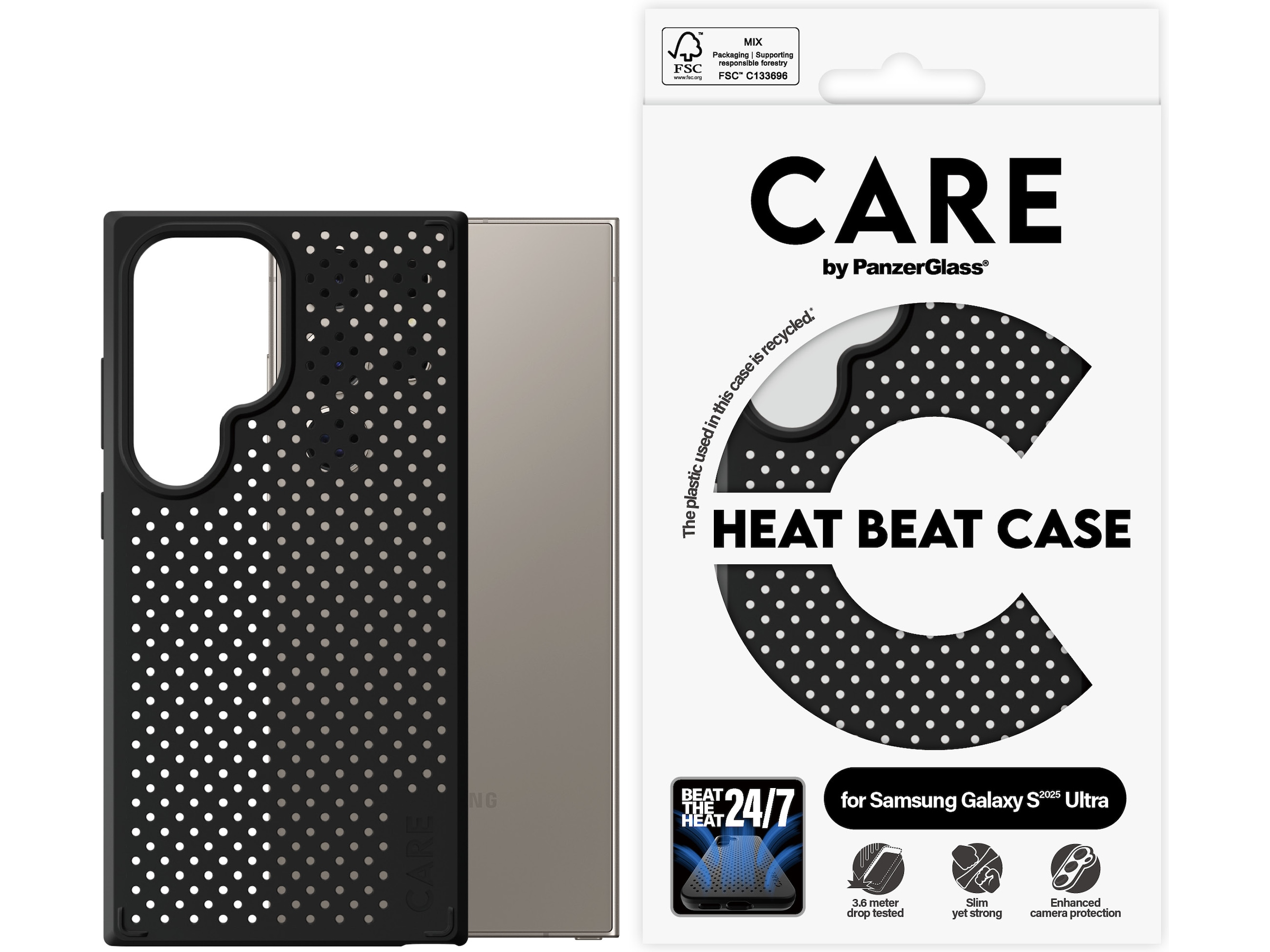 PanzerGlass CARE Galaxy S25 Ultra Heat Beat deksel Deksel til mobiltelefon