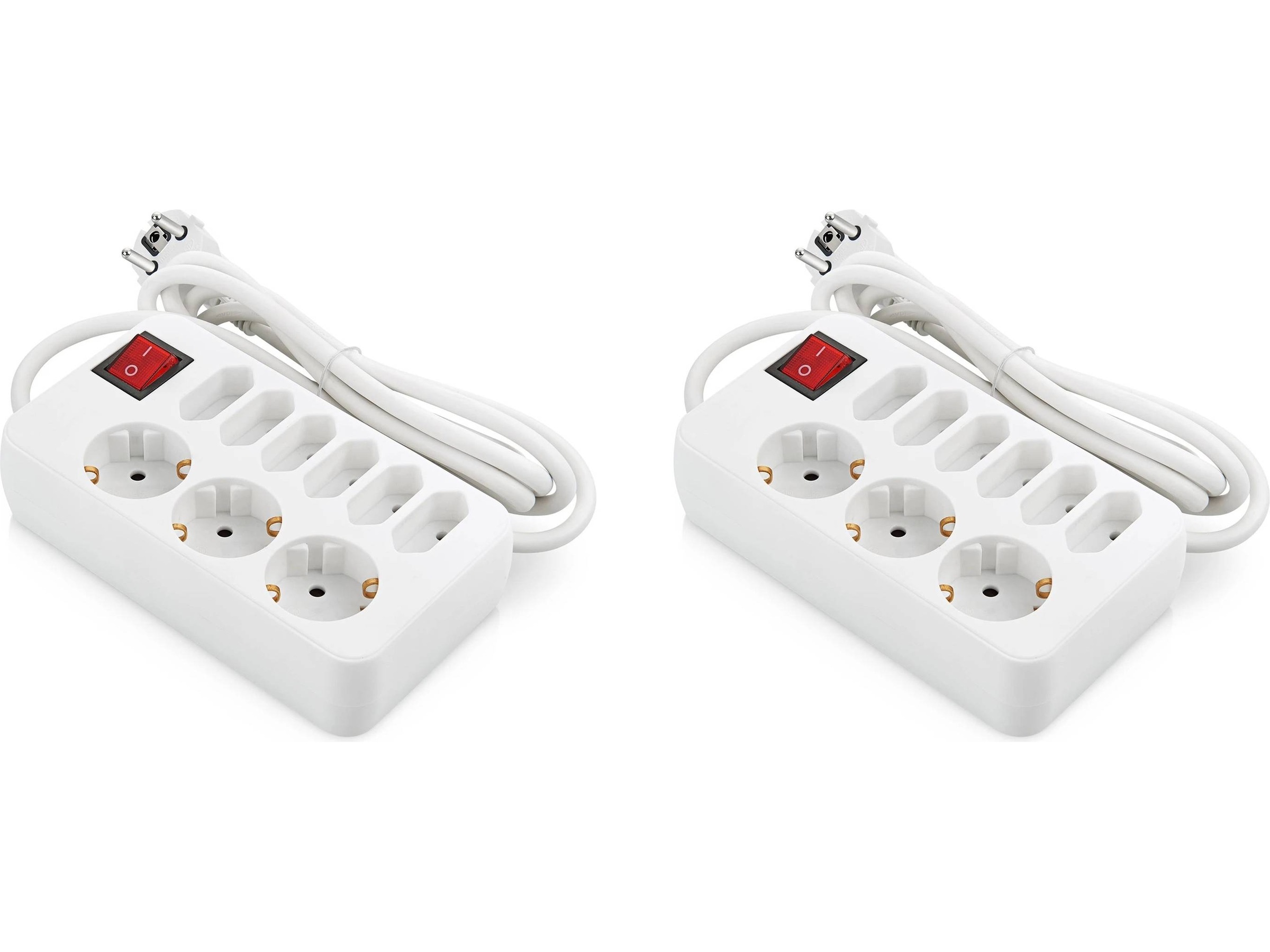 Extension lead 9-way with switch, 2m Skjøtekabel & forgrener