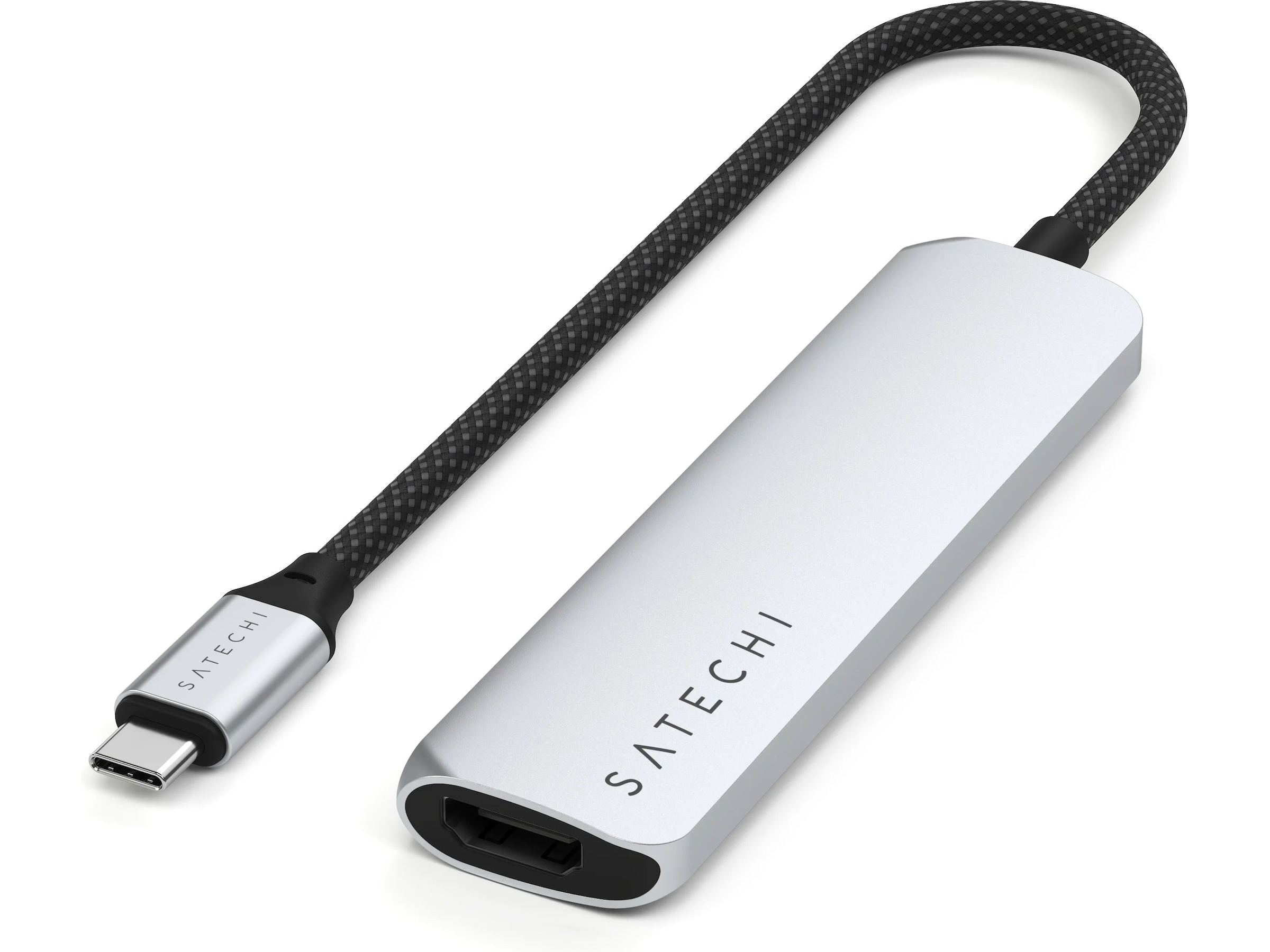 Satechi 4-i-1 Slim 4K Multiport docking (sølv) Dockingstasjon & USB-HUB