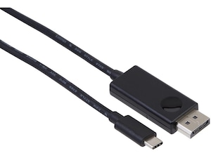 USB-C til Displayport kabel 2m (sort) Monitorkabler