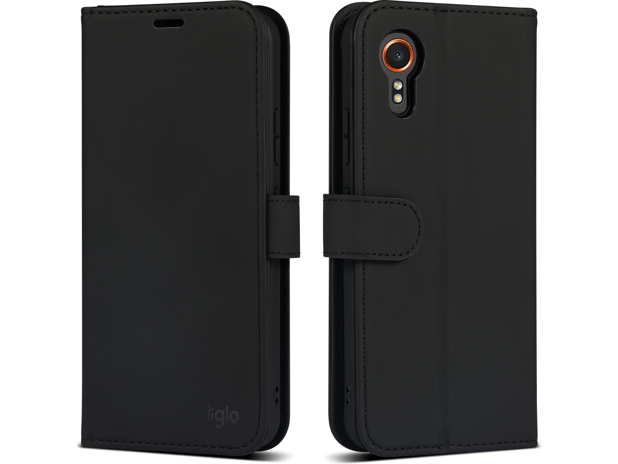 iiglo Samsung XCover 7 Lommebokdeksel (sort) Deksel til mobiltelefon