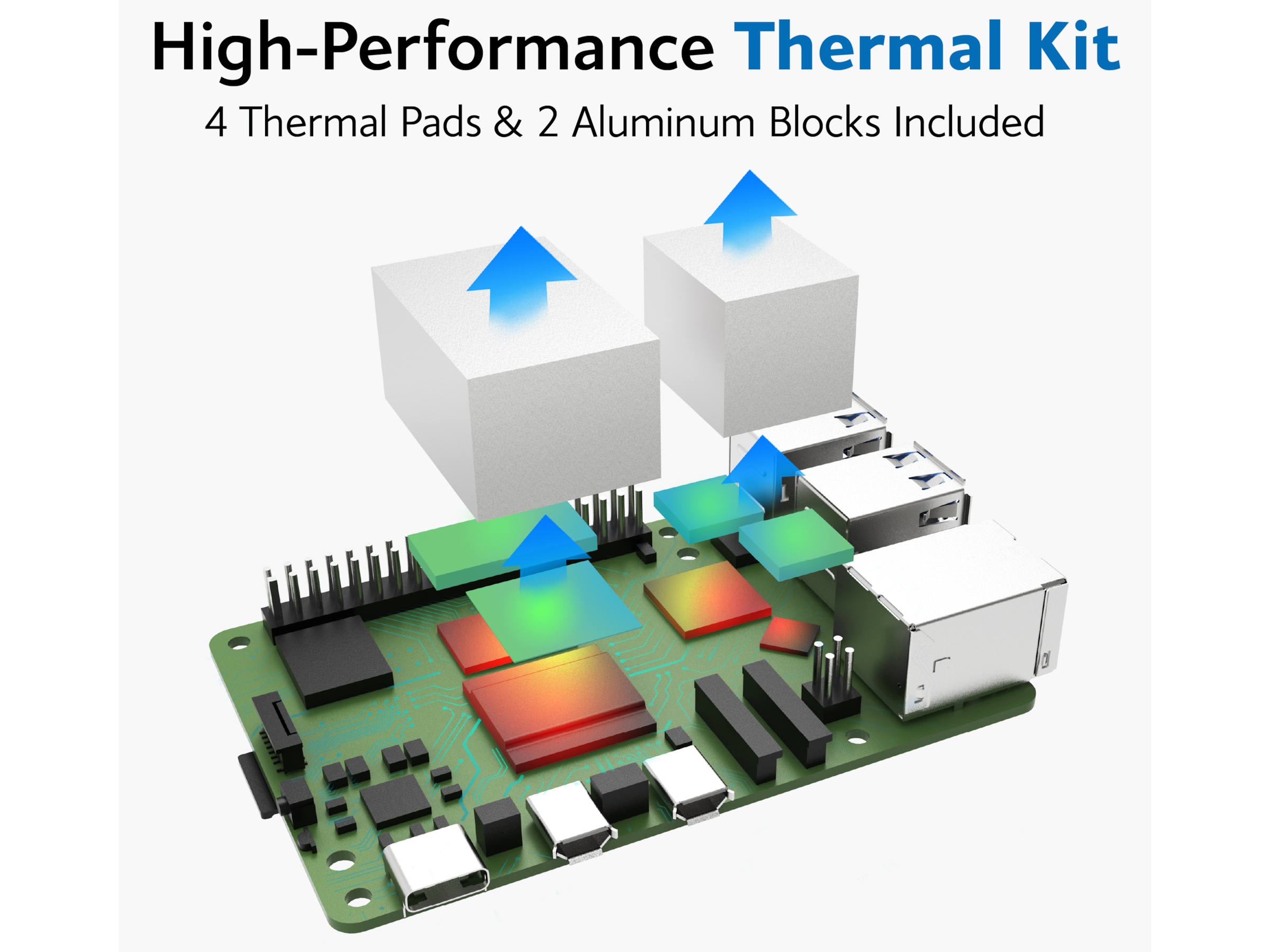 Akasa Pi-5 Pro Aluminium Case Tilbehør