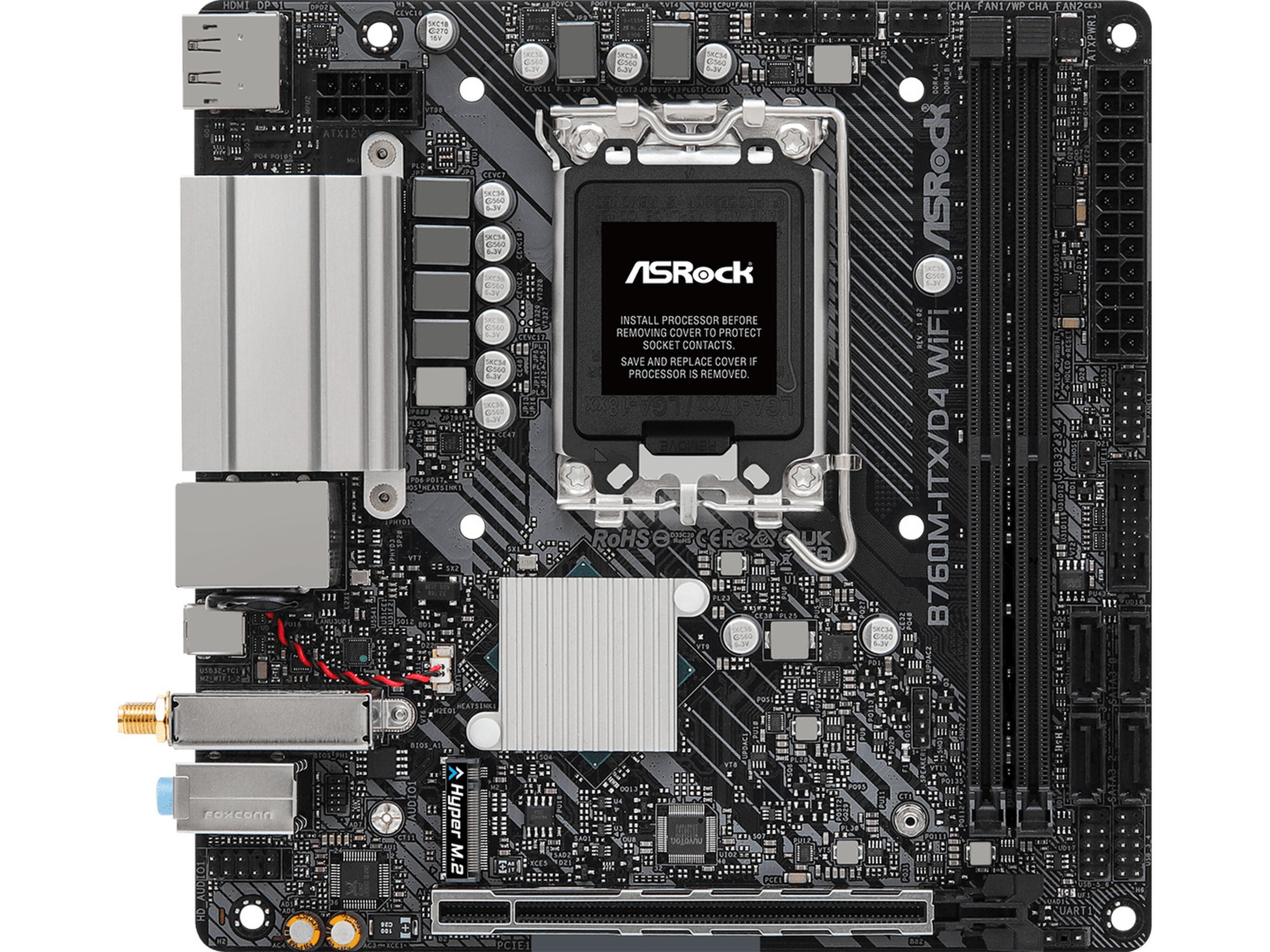 ASRock B760M-ITX/D4 WIFI Hovedkort Intel Socket