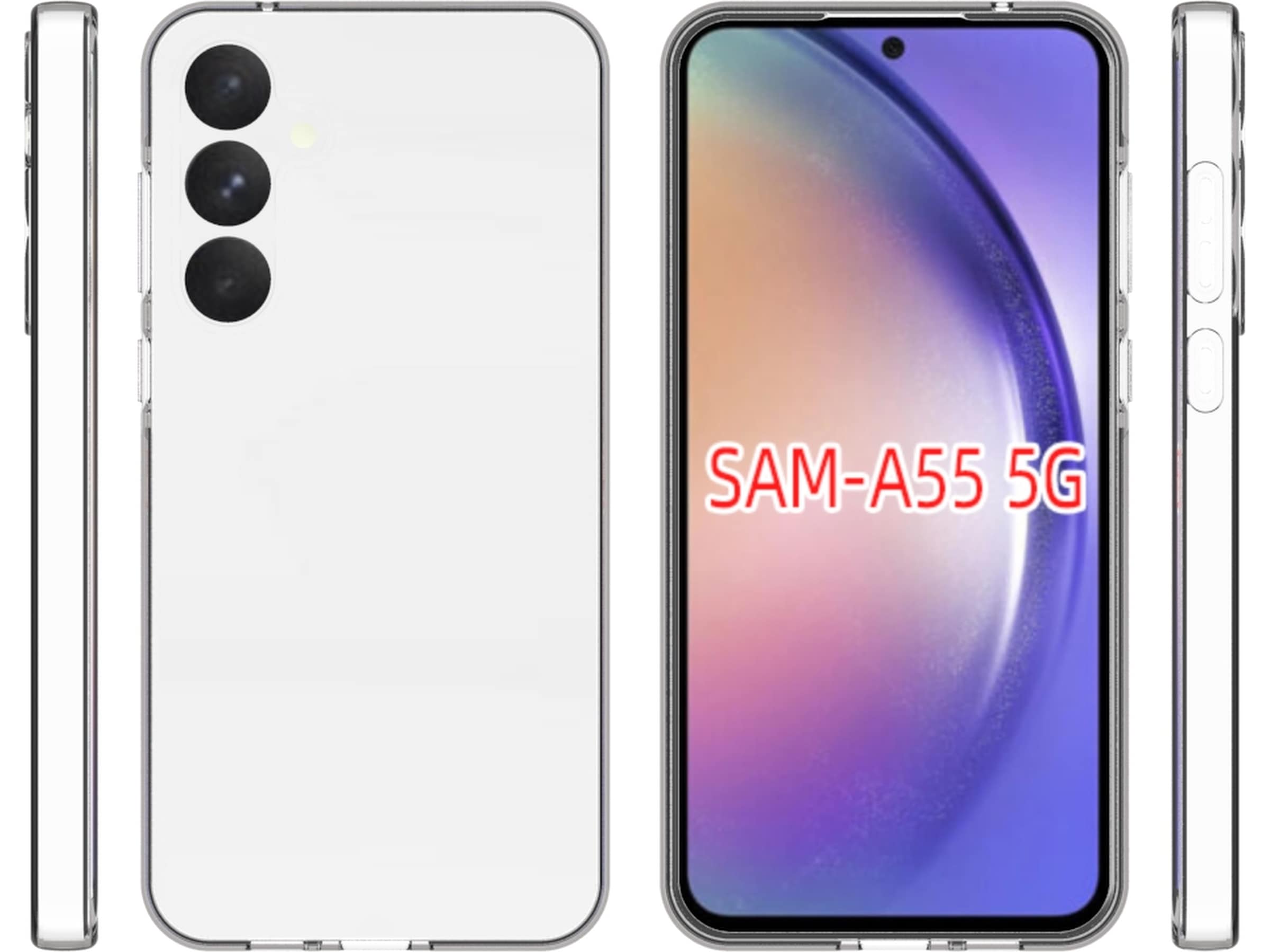 iiglo Samsung Galaxy A55 Silikondeksel (gjennomsiktig) Deksel til mobiltelefon