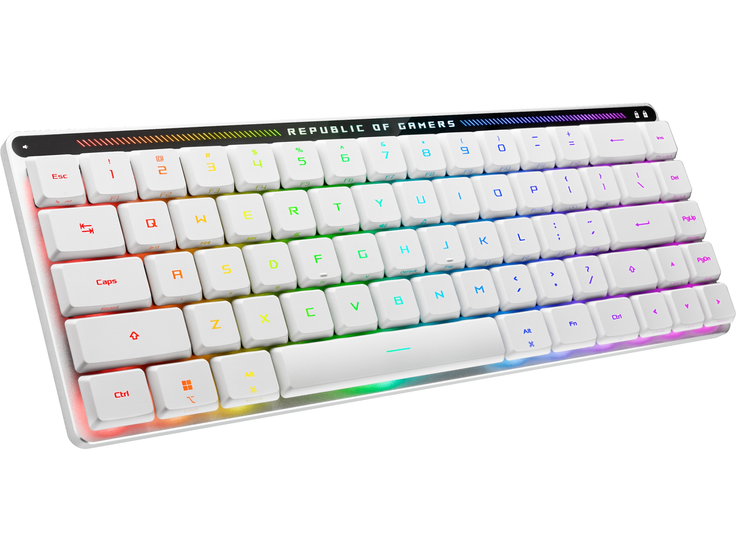 ASUS ROG Falchion RX Low Profile Optical trådløst gamingtastatur (hvit) Gamingtastatur