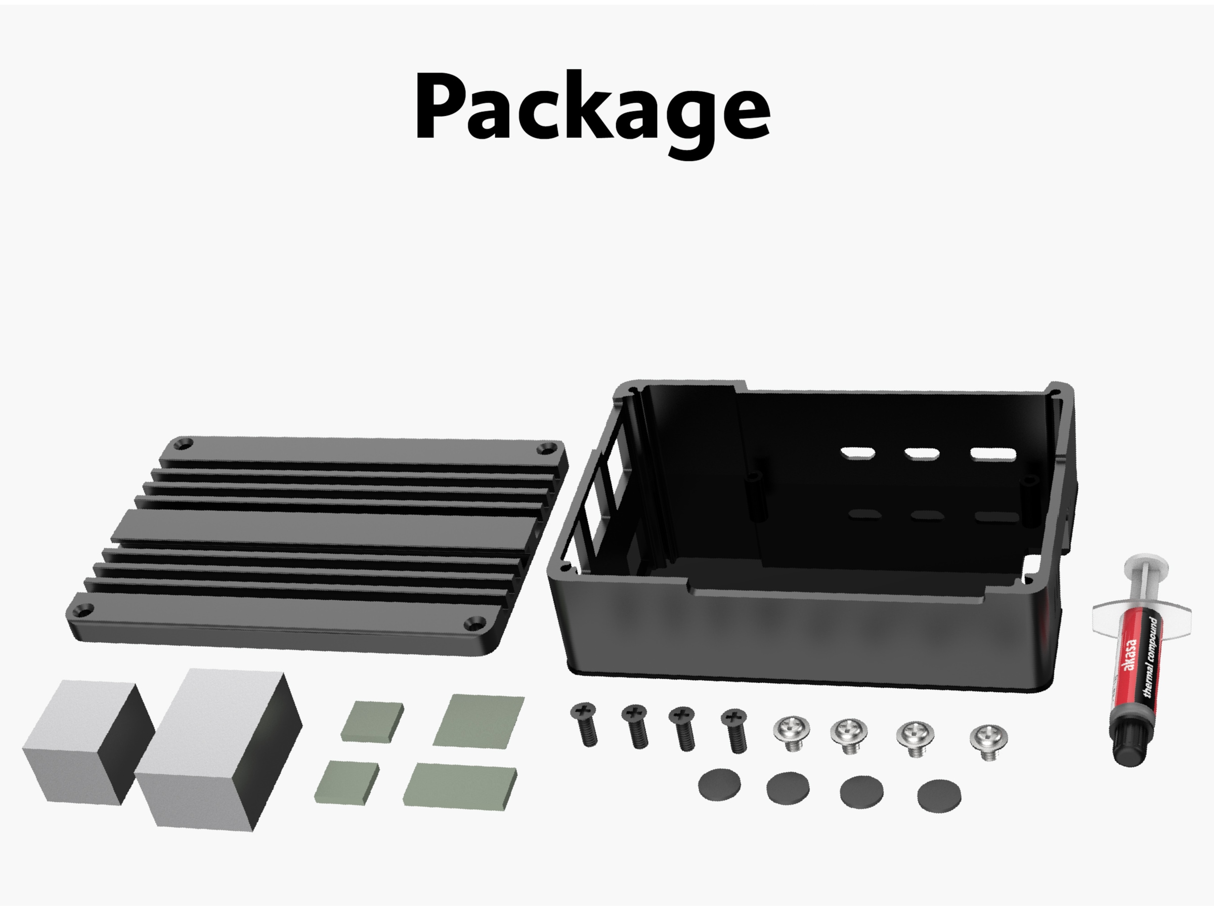 Akasa Pi-5 Pro Aluminium Case Tilbehør
