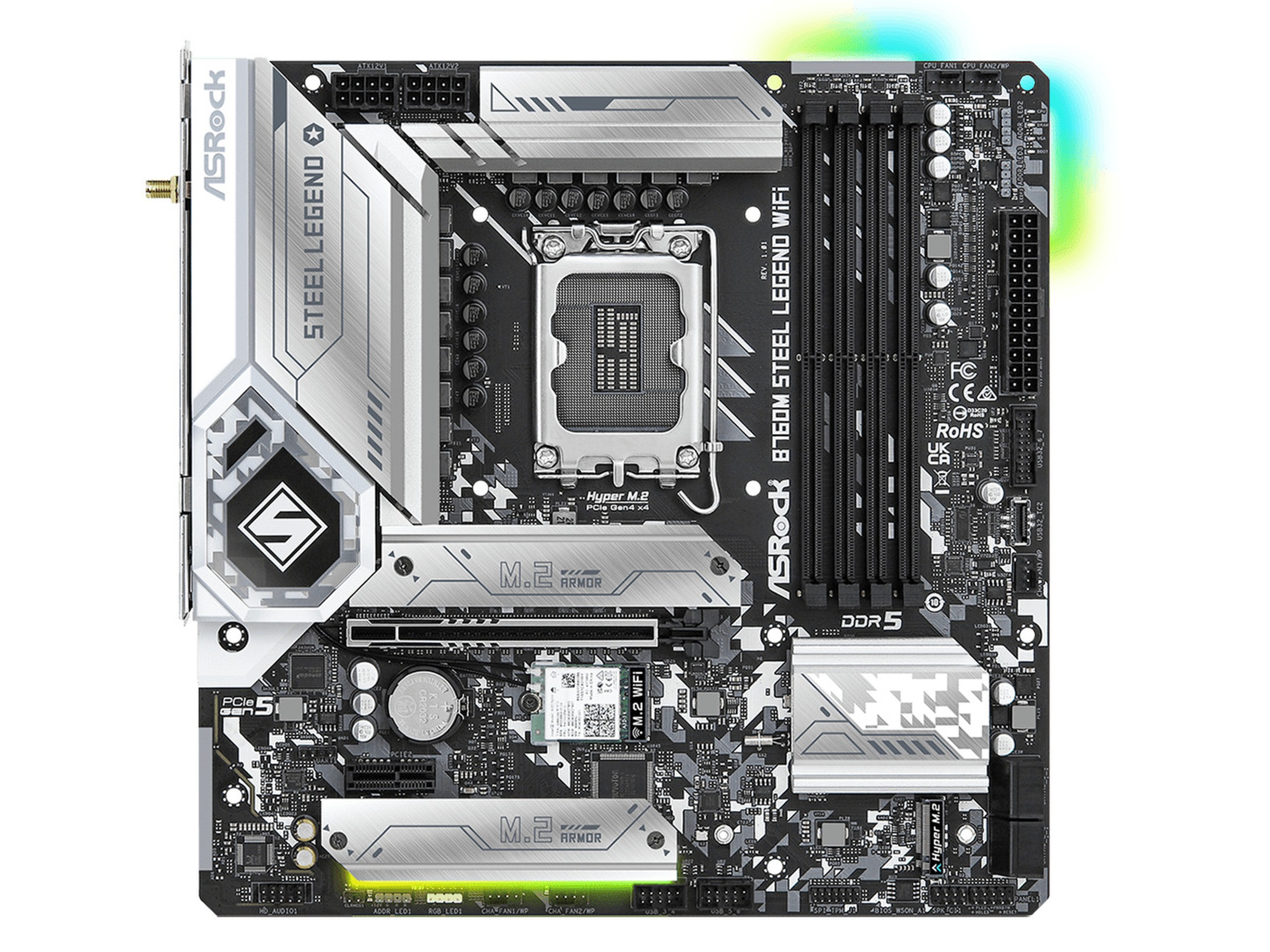 ASRock B760M Steel Legend WIFI Hovedkort Intel Socket