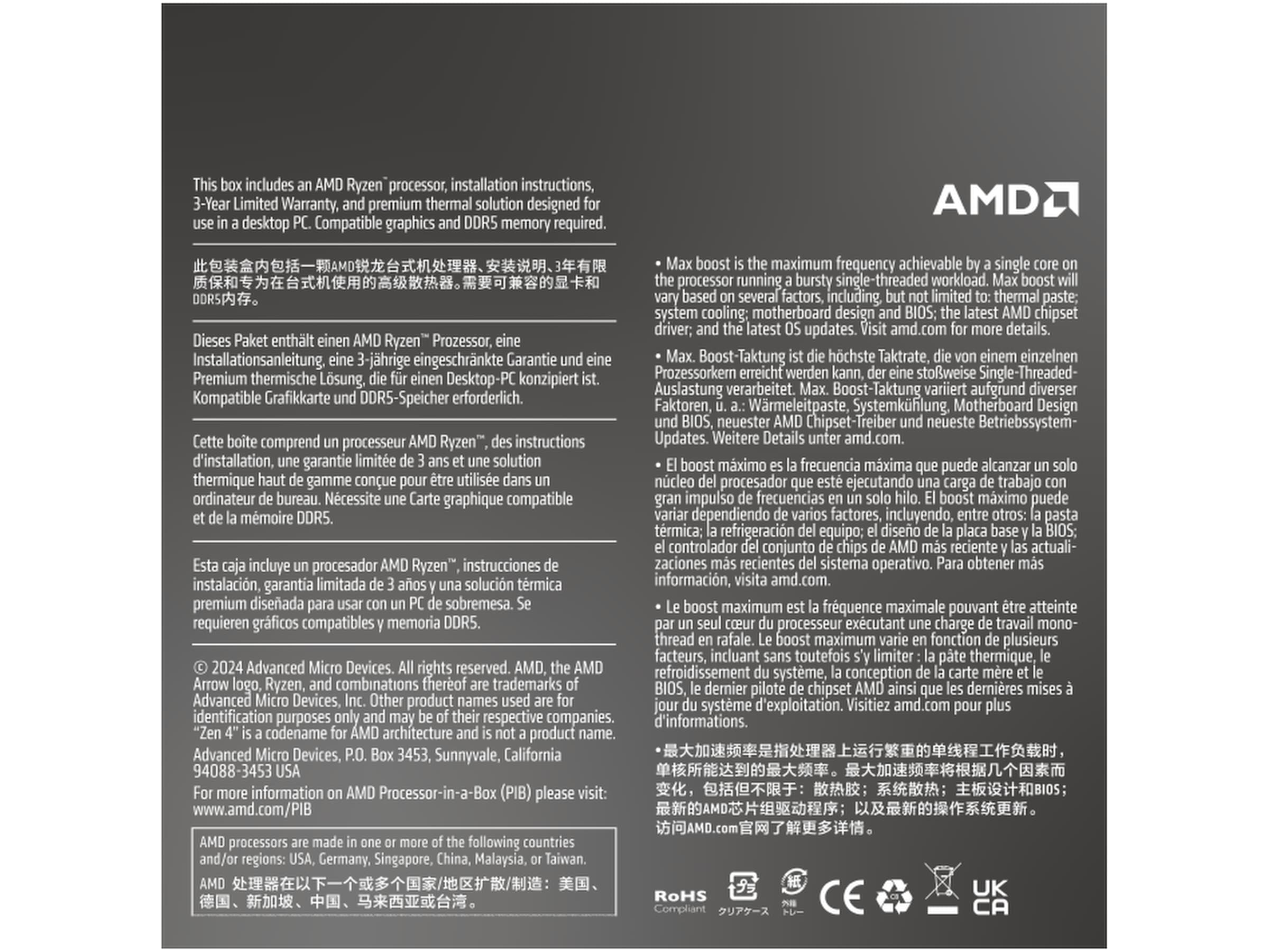 AMD Ryzen 7 8700F CPU Prosessorer